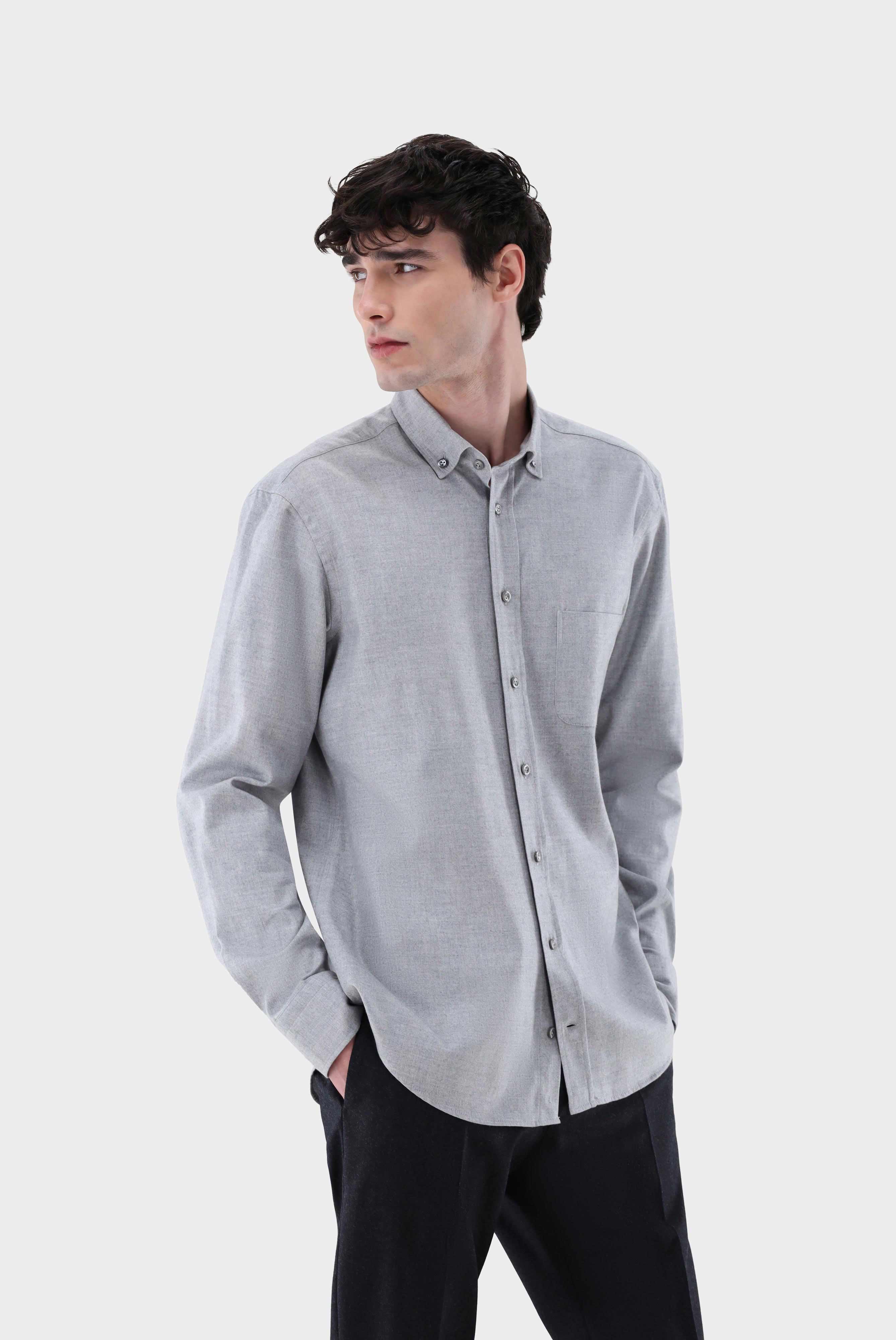 Button-Down Flanellhemd Tailor Fit
