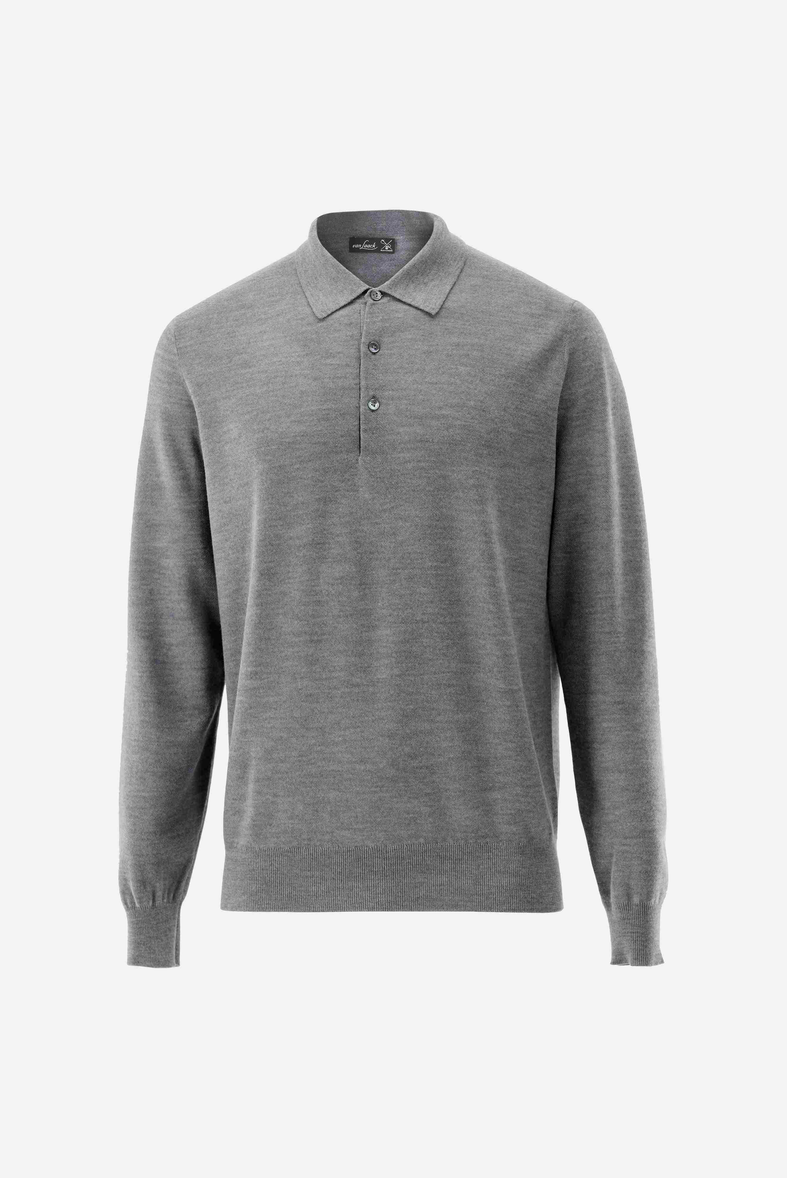 Poloshirt gestrickt mit Langarm günstig online kaufen