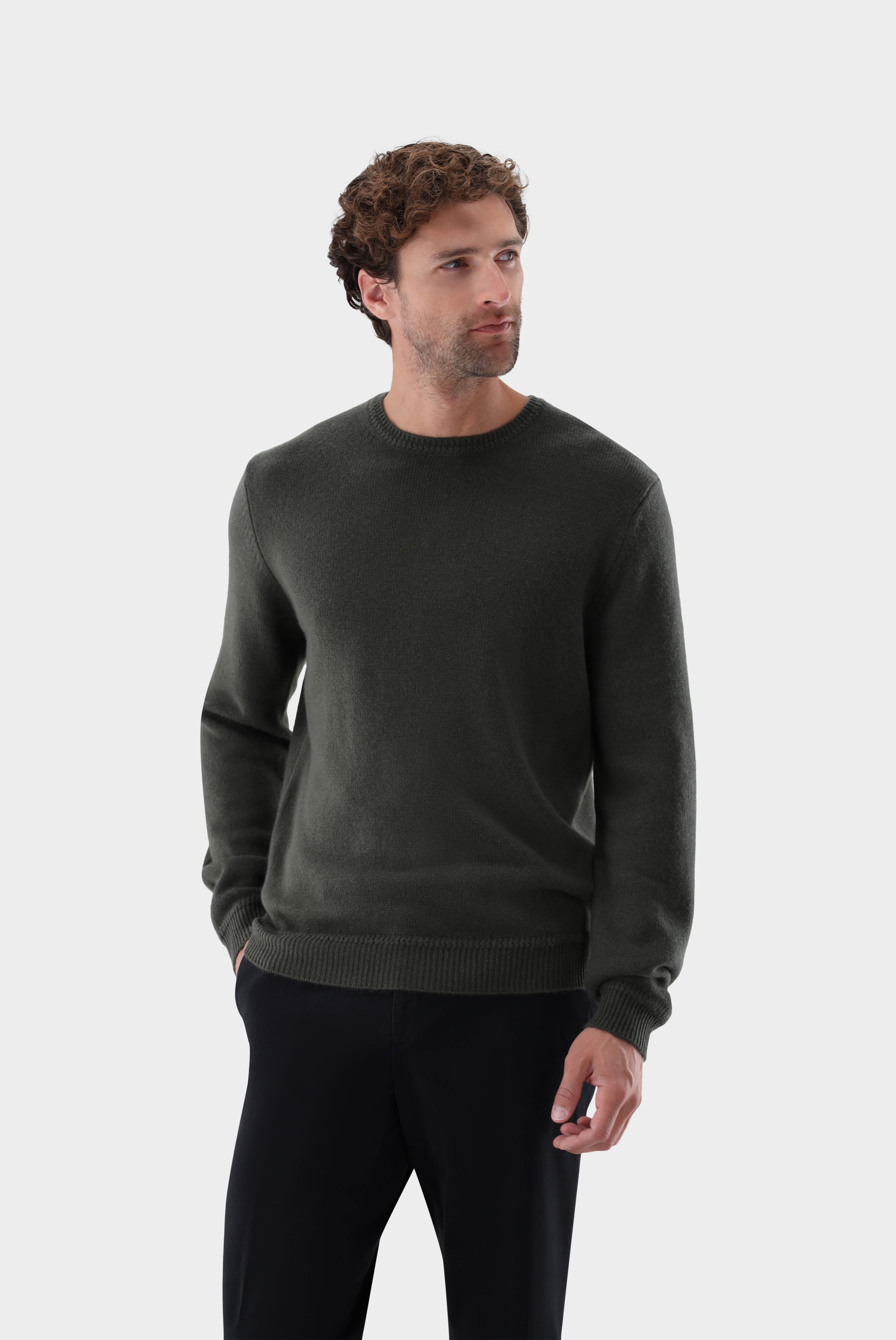 Rundhalspullover aus Kaschmir