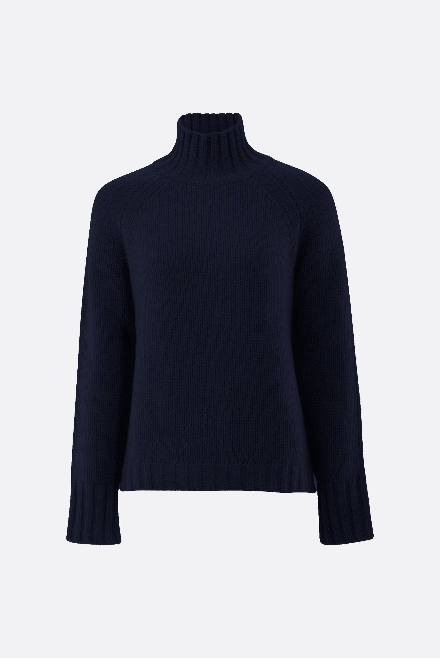 Stehkragenpullover mit Wolle und Kaschmir