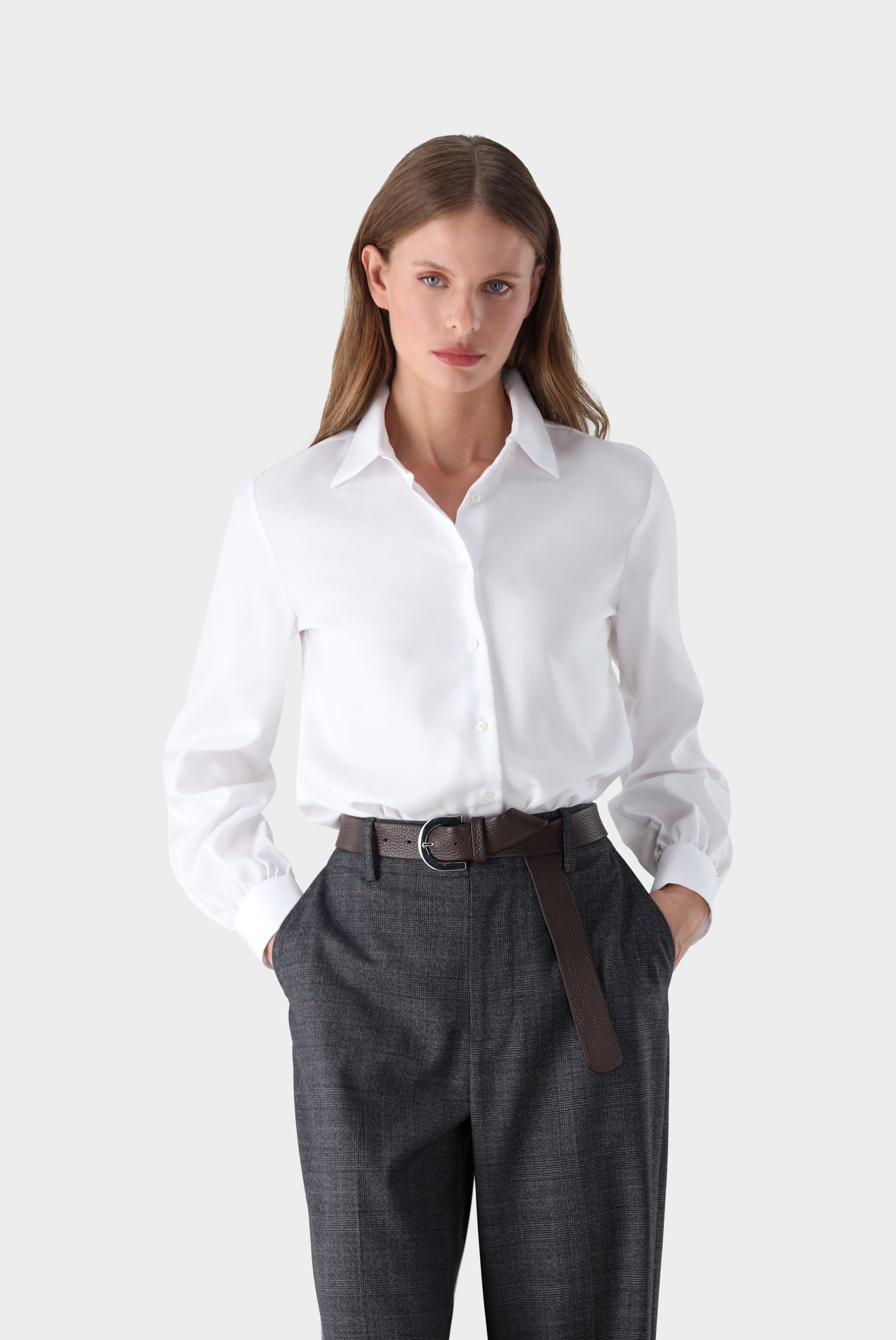 Shirt blouse with ruching