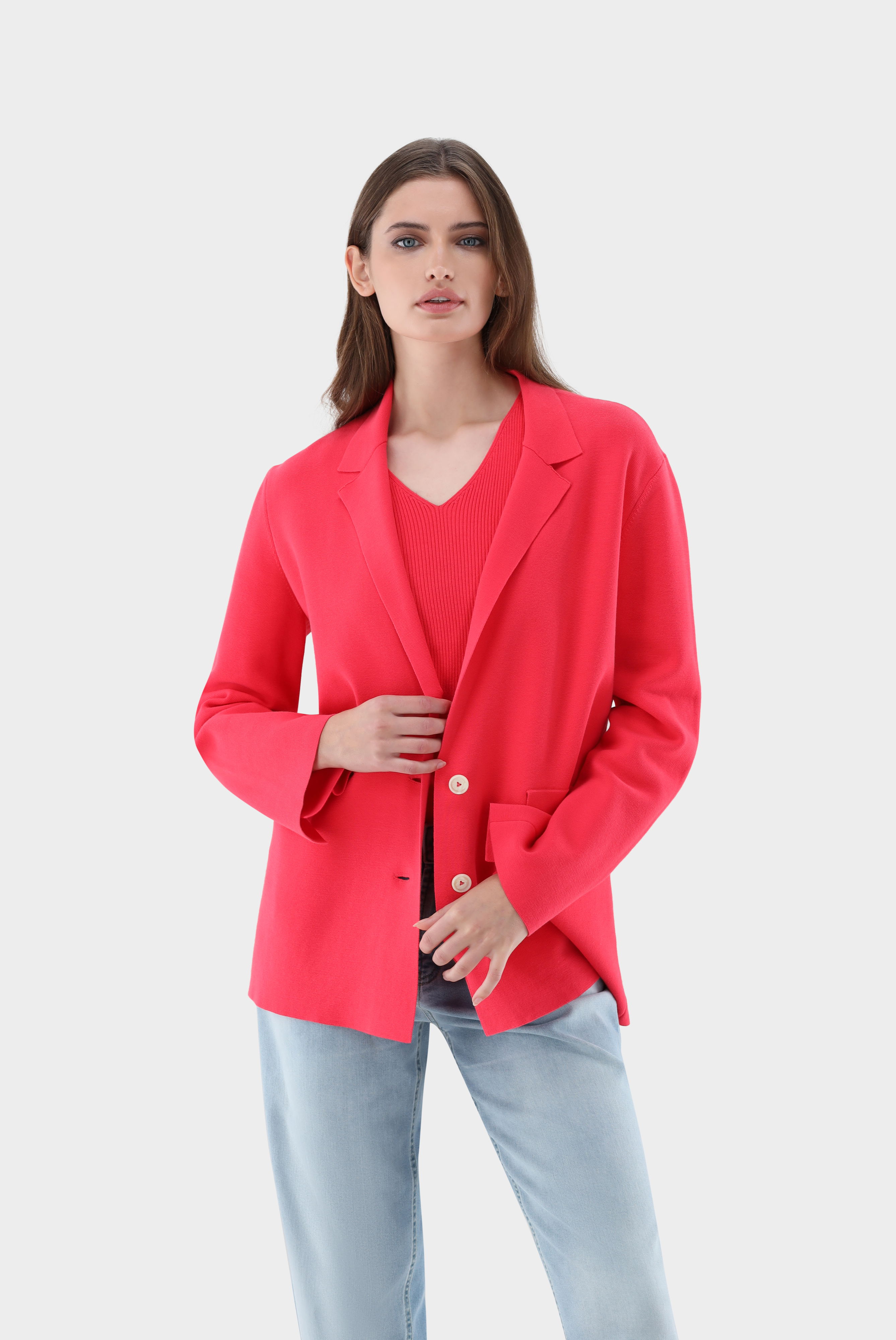 Strick-Blazer aus Air Cotton