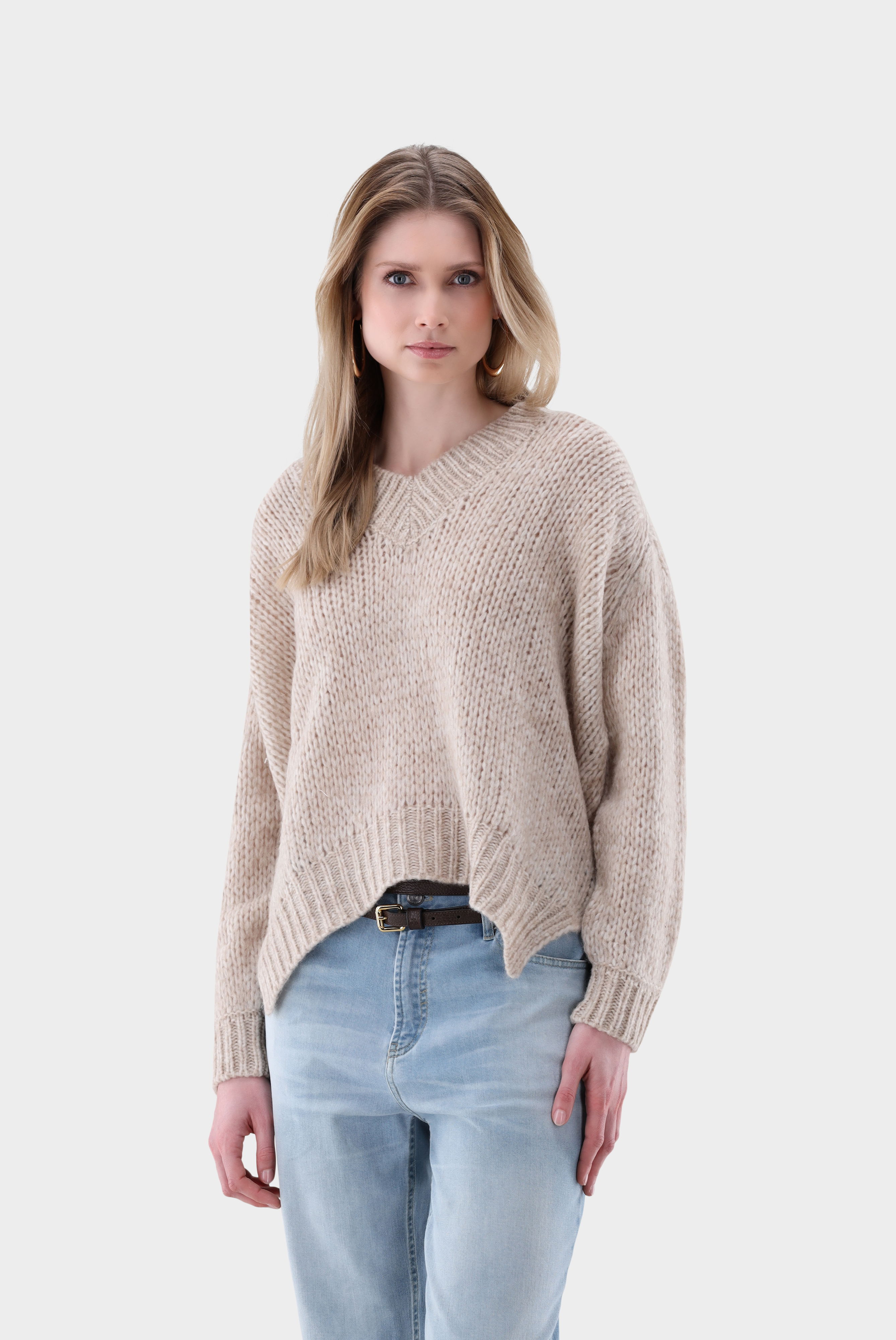 Pullover mit V-Aussschnitt oversized