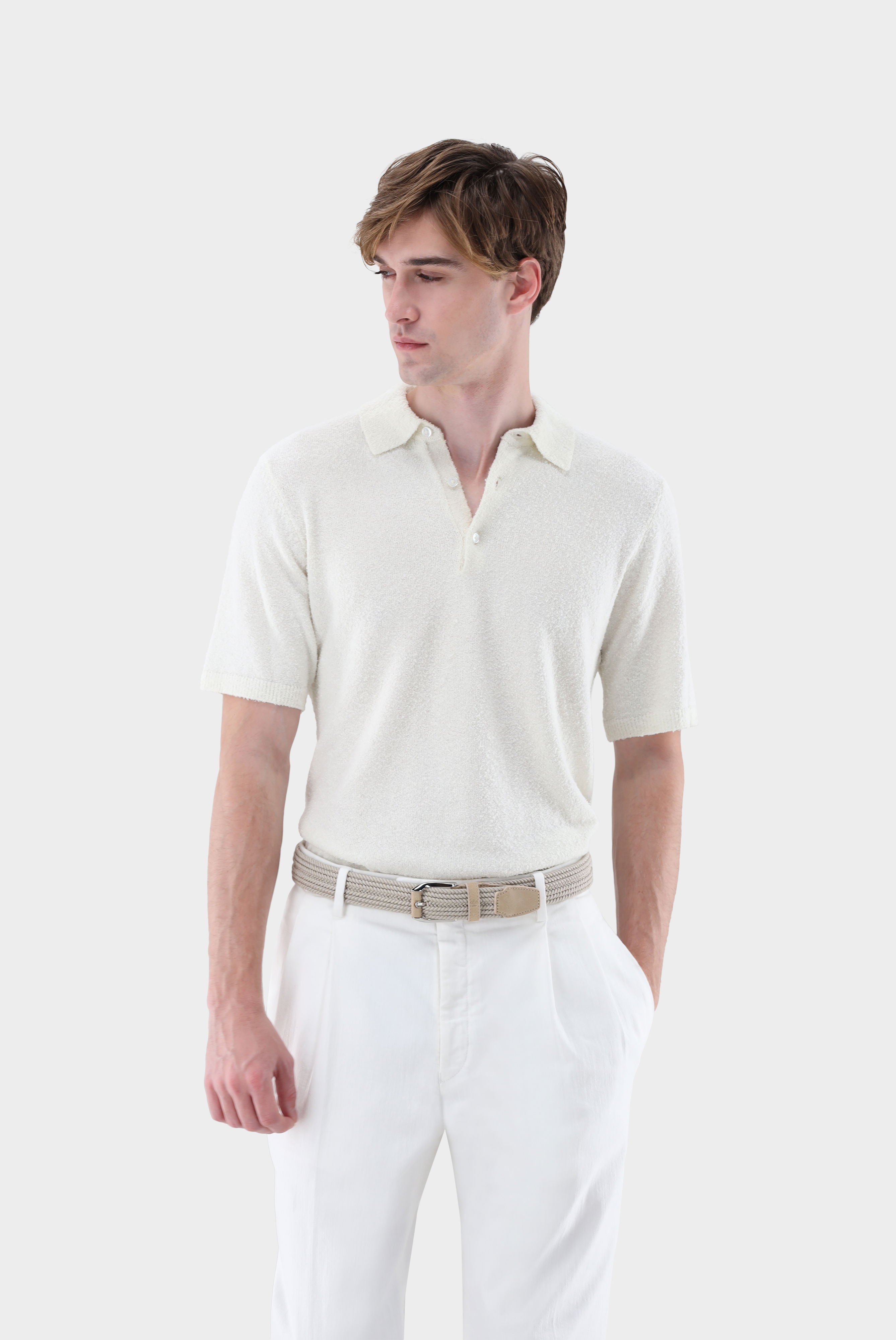 Poloshirt in Bouclé-Knit