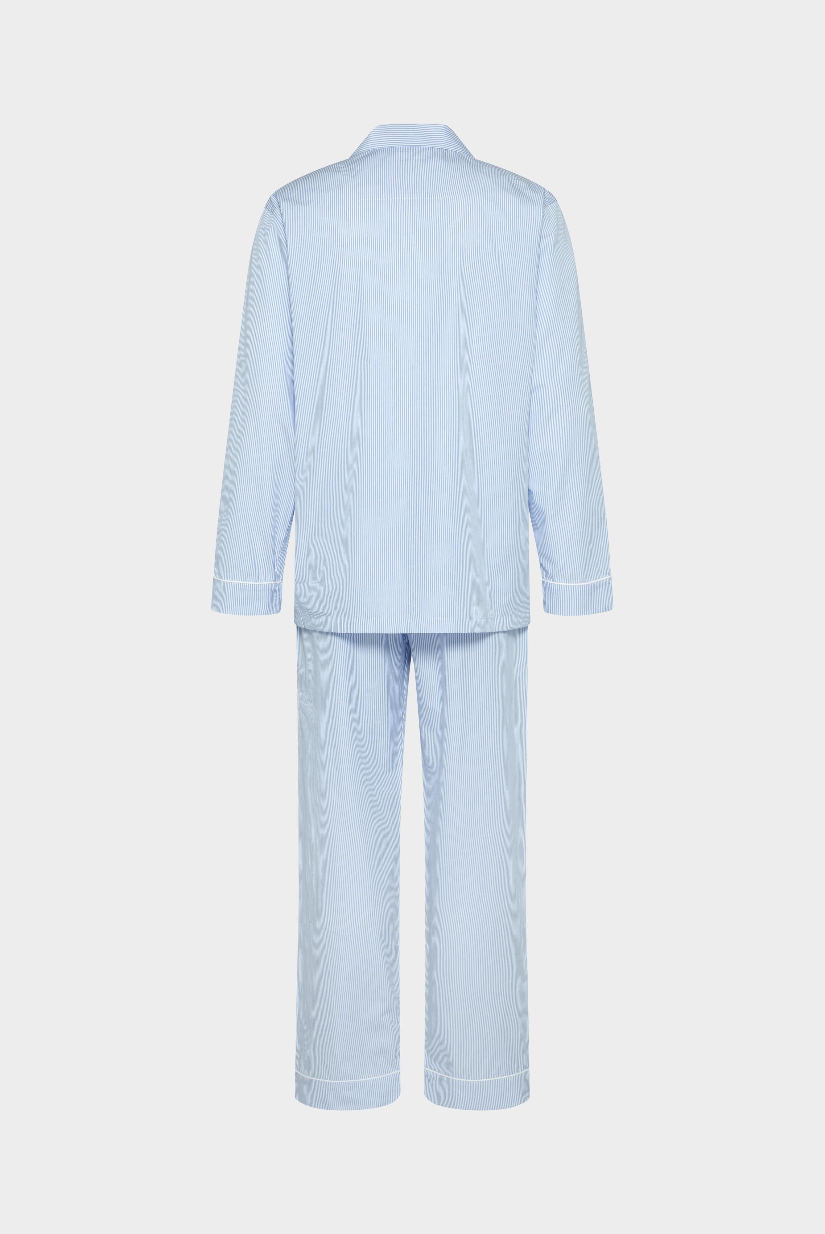Pyjamas+Schlafanzug aus Popeline Gestreift+91.1139.UK.141786.720.46