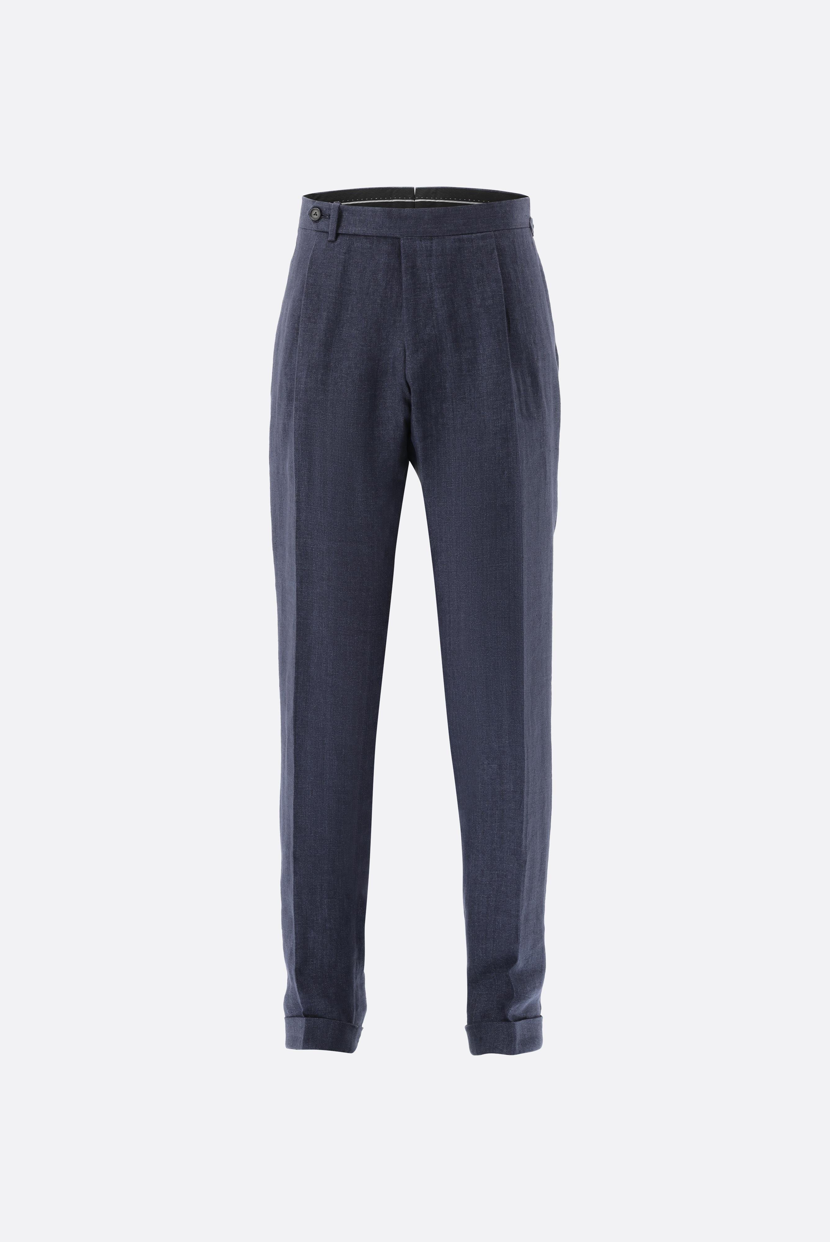 Jeans & Trousers+Linen trousers with pleats+20.7814.15.H55027.790.46