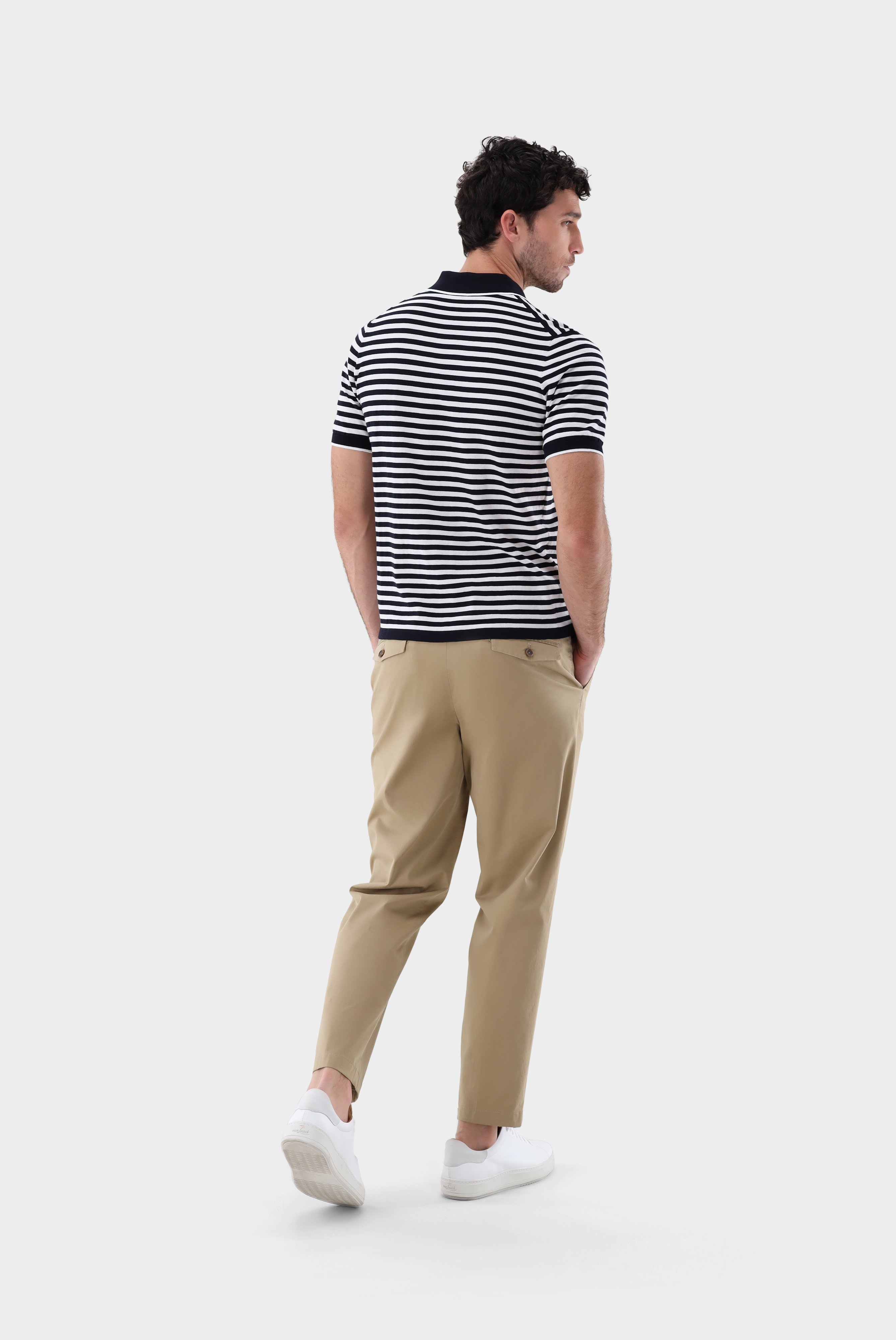 Poloshirts+Striped Knit Polo made of Air Cotton+82.8510..S00266.795.S