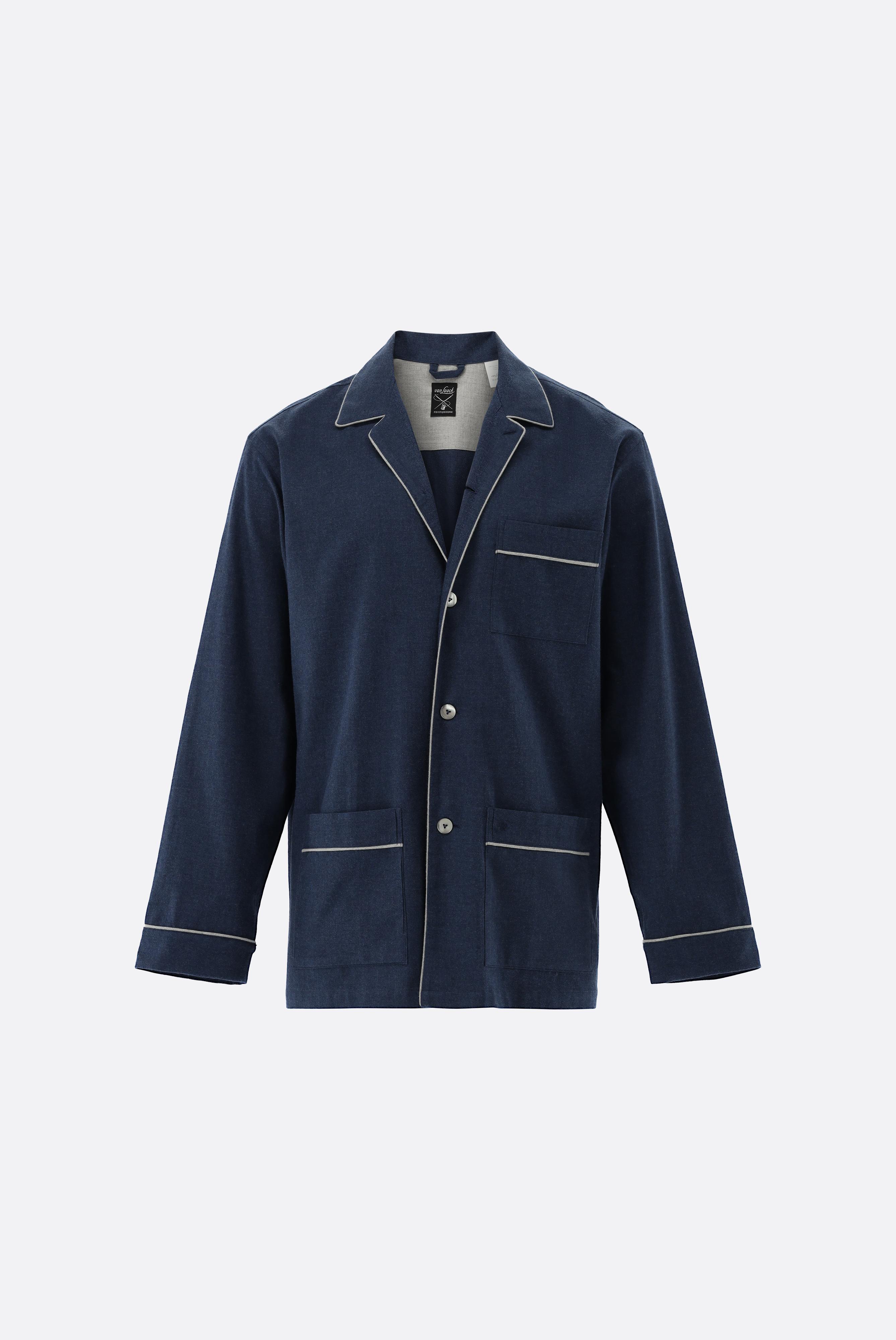 Flanell-Schlafanzug mit Kontrast