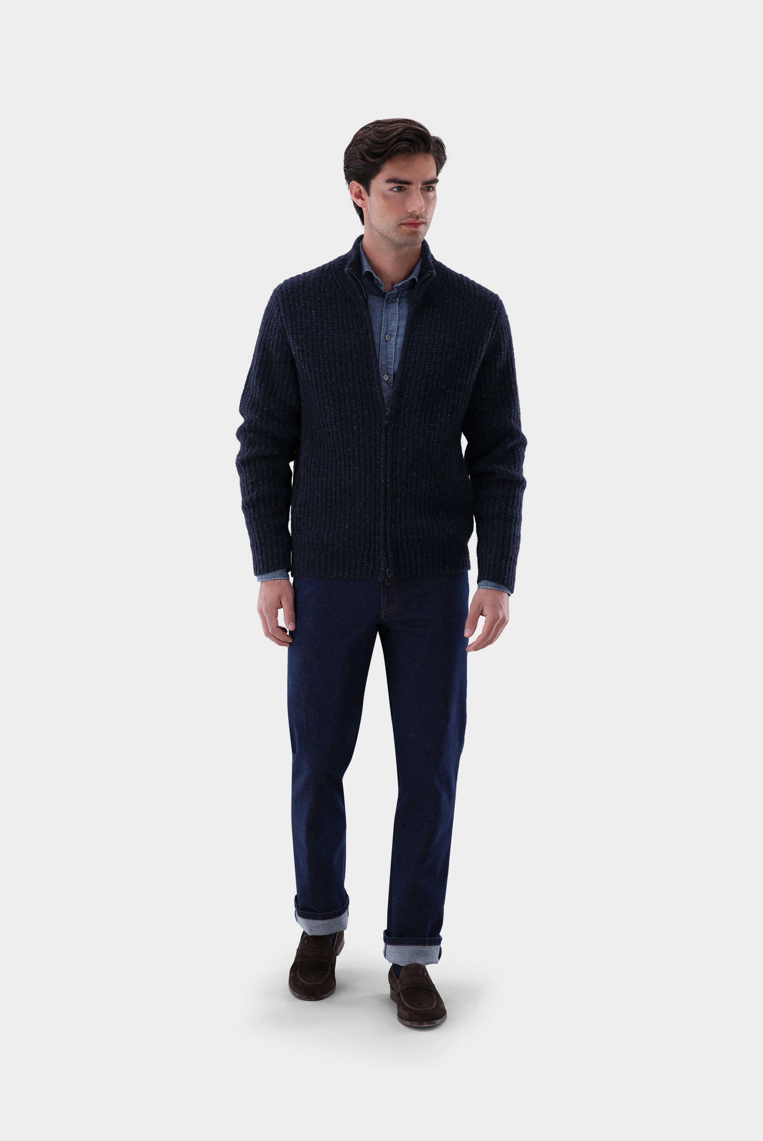 Strickjacke aus Kaschmir-Tweed günstig online kaufen
