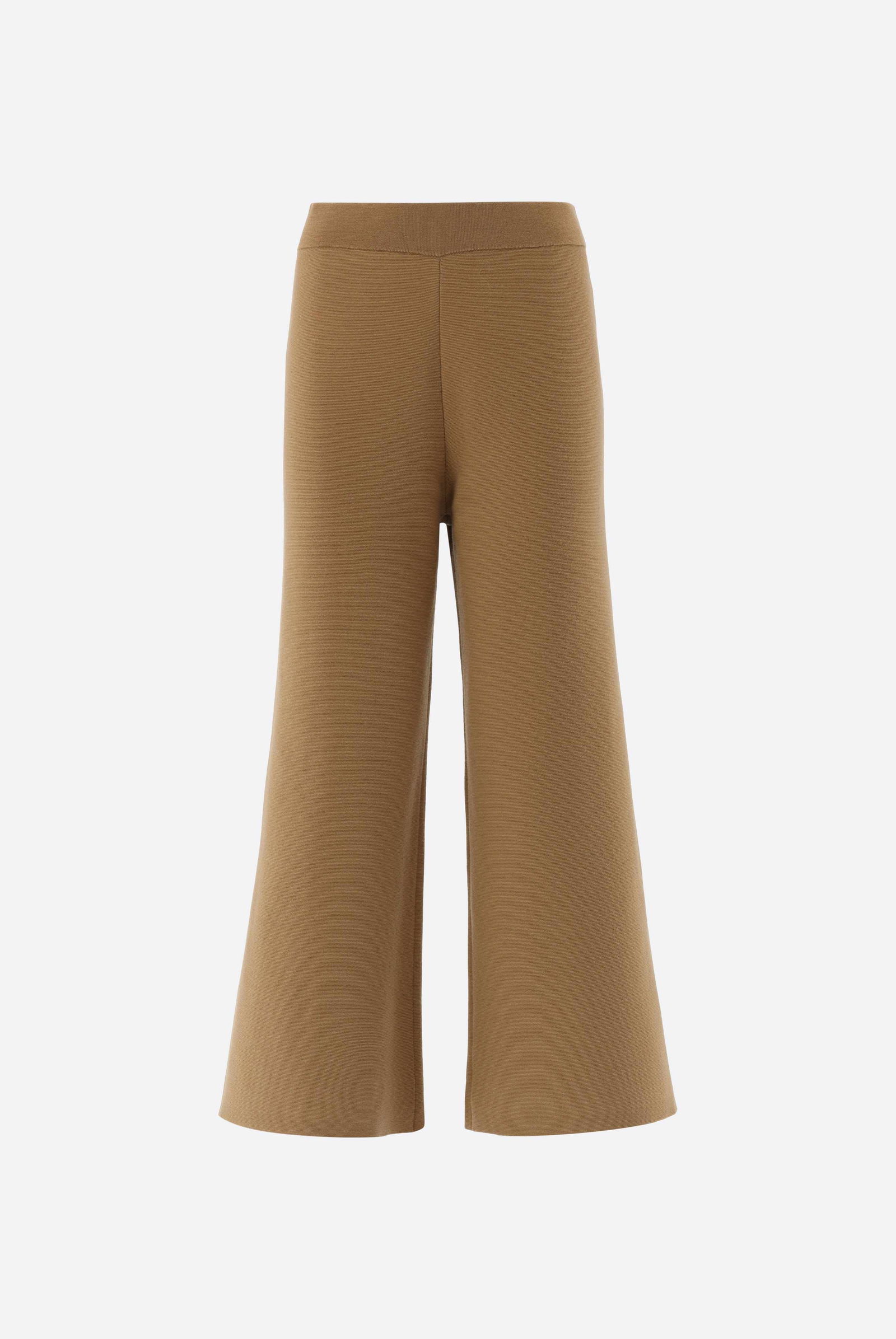 Wide Leg Knit Trousers | van Laack
