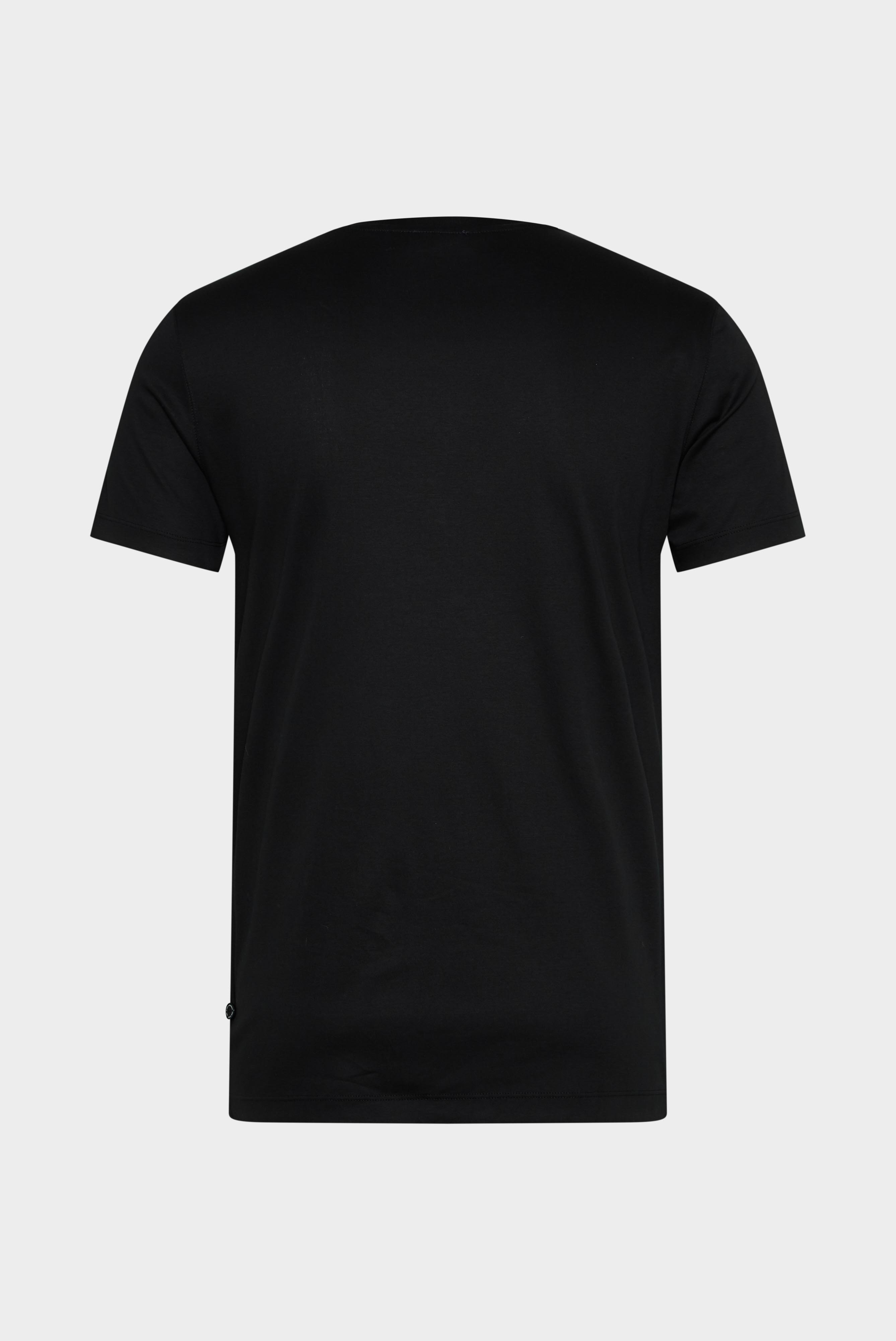 T-Shirts+Plain Luxurious Swiss Cotton Jersey V-Neck T-Shirt+20.1715.UX.180031.099.XS