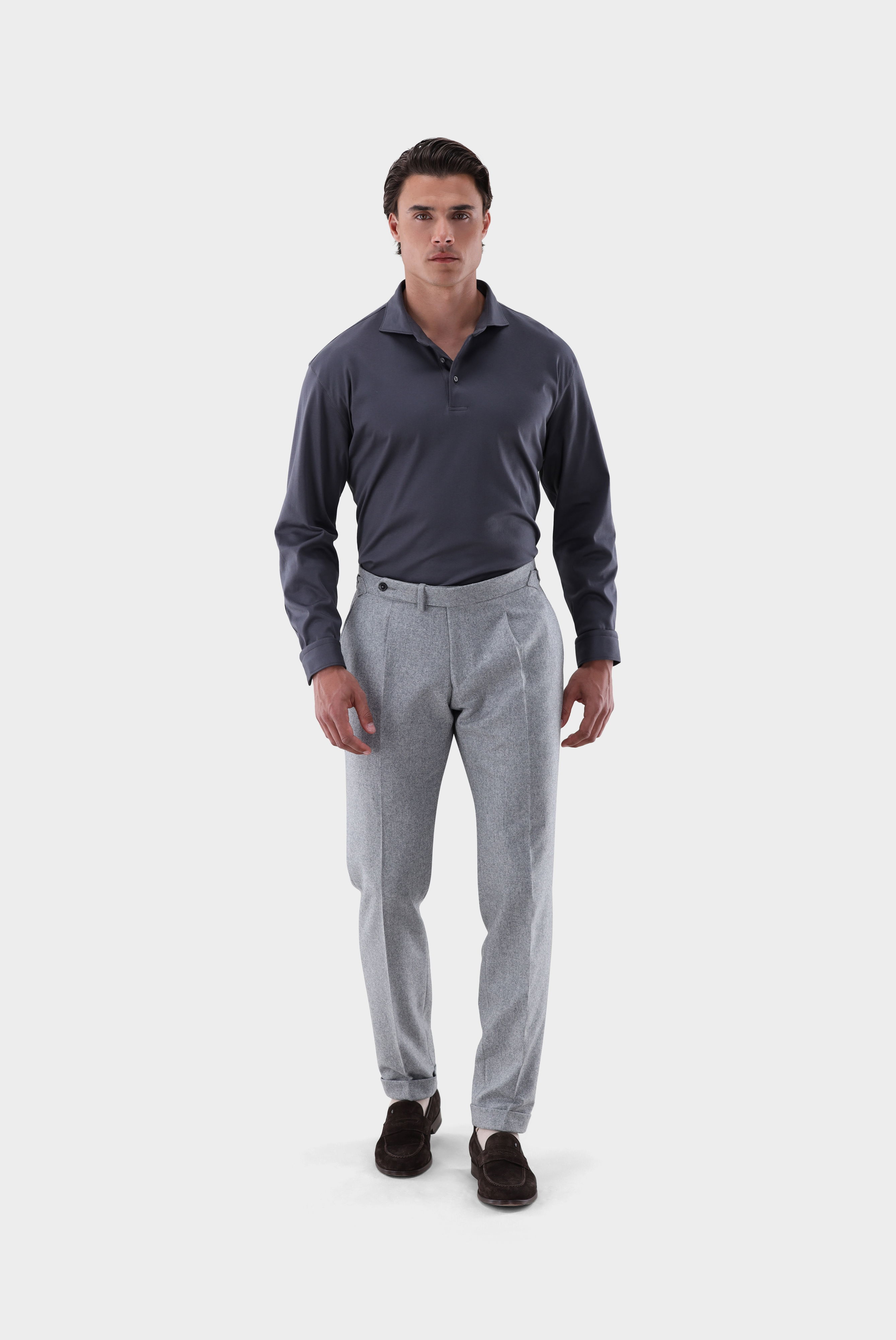 Langarm Jersey Poloshirt günstig online kaufen