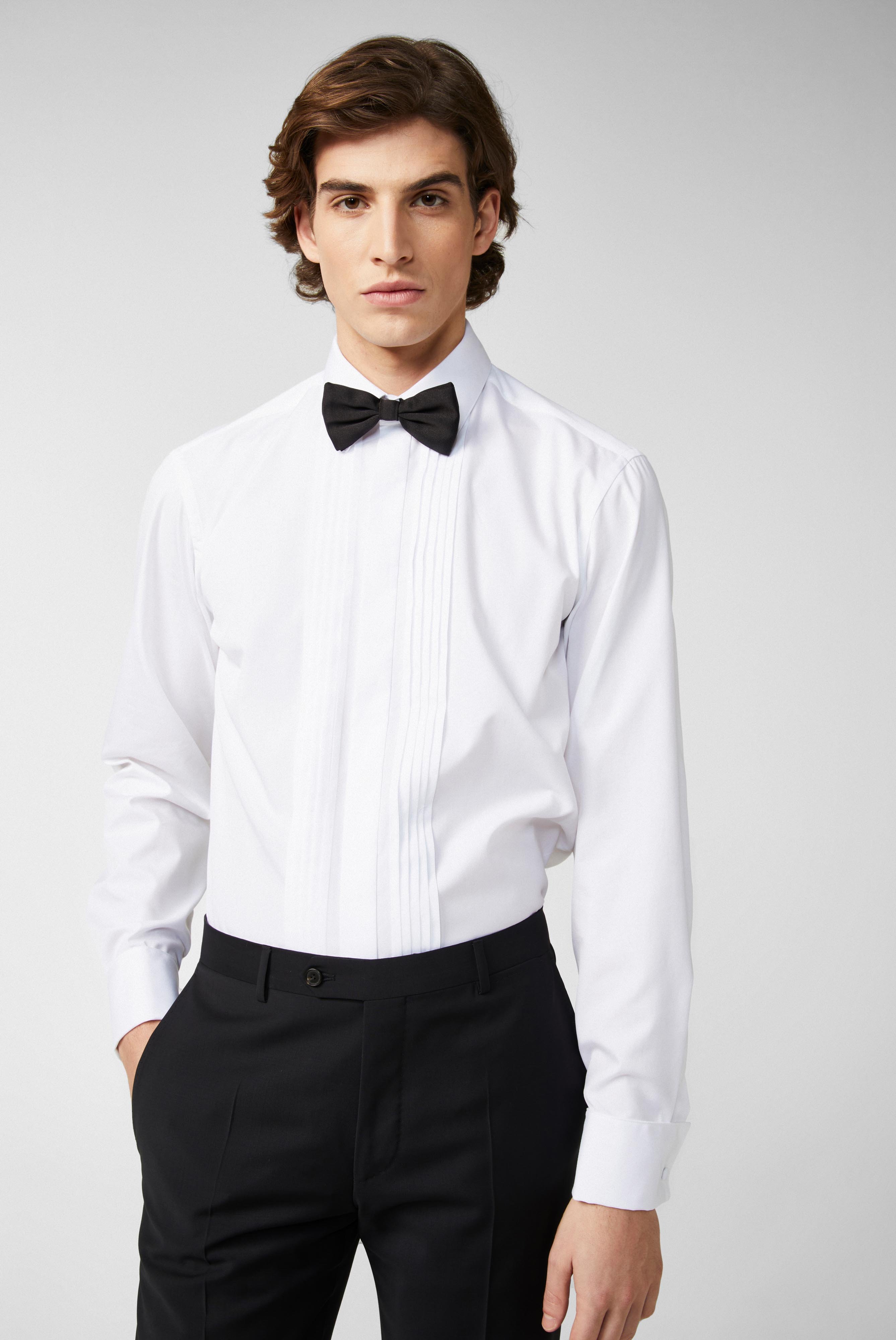 Tuxedo Shirt with Pleated Panel Tailor Fit