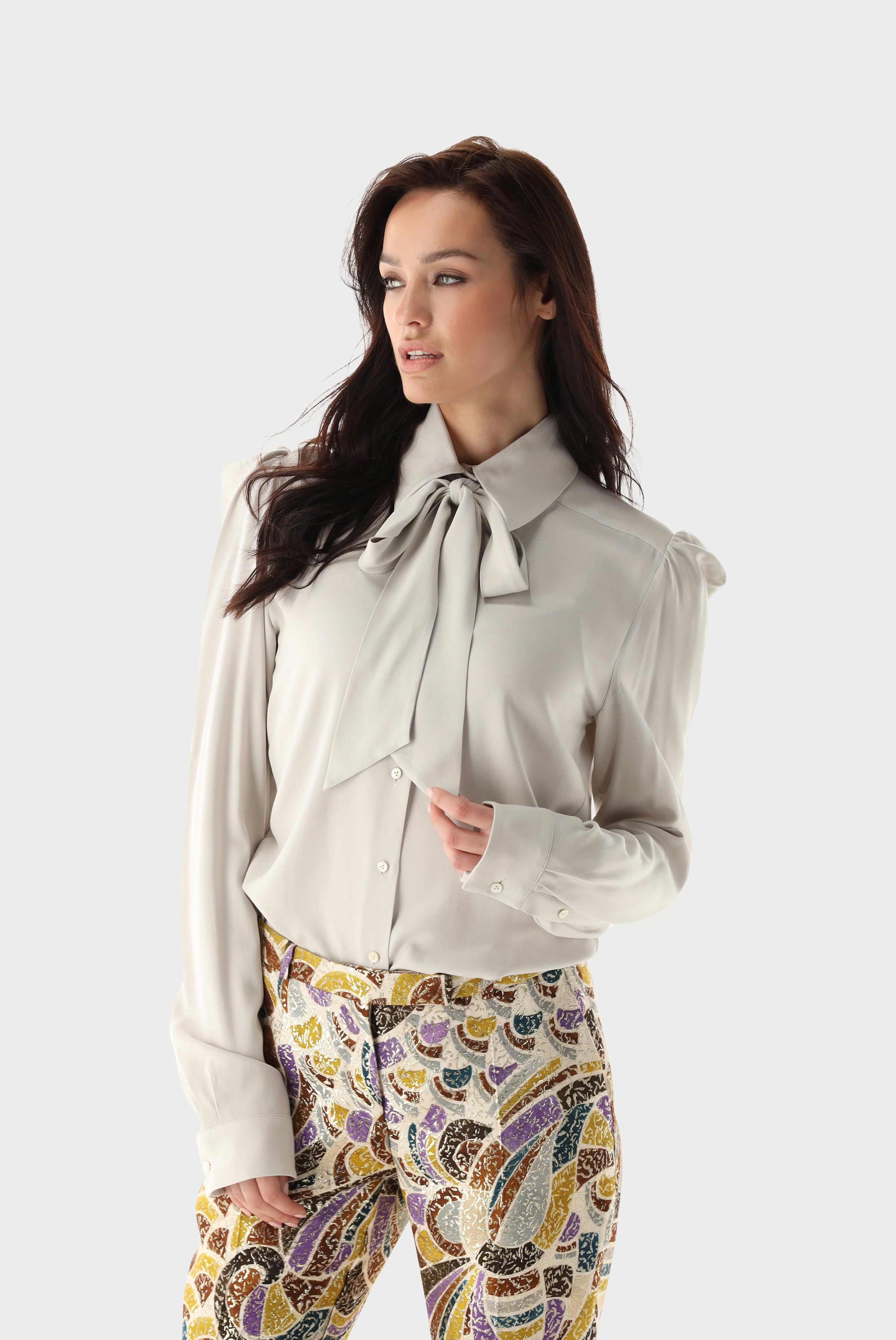 Fitted Blouse with Bow Details