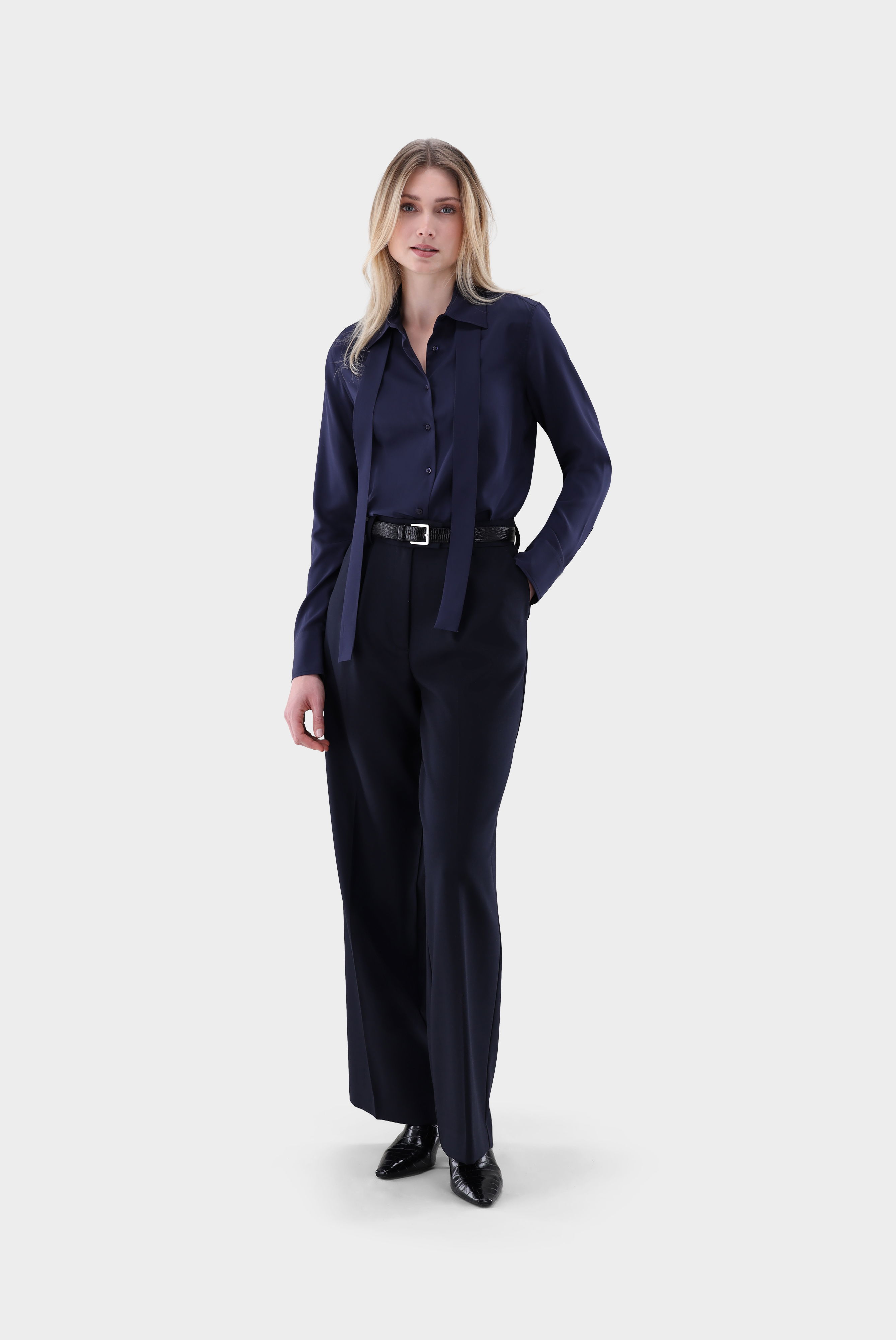 Hemdbluse aus Seide günstig online kaufen