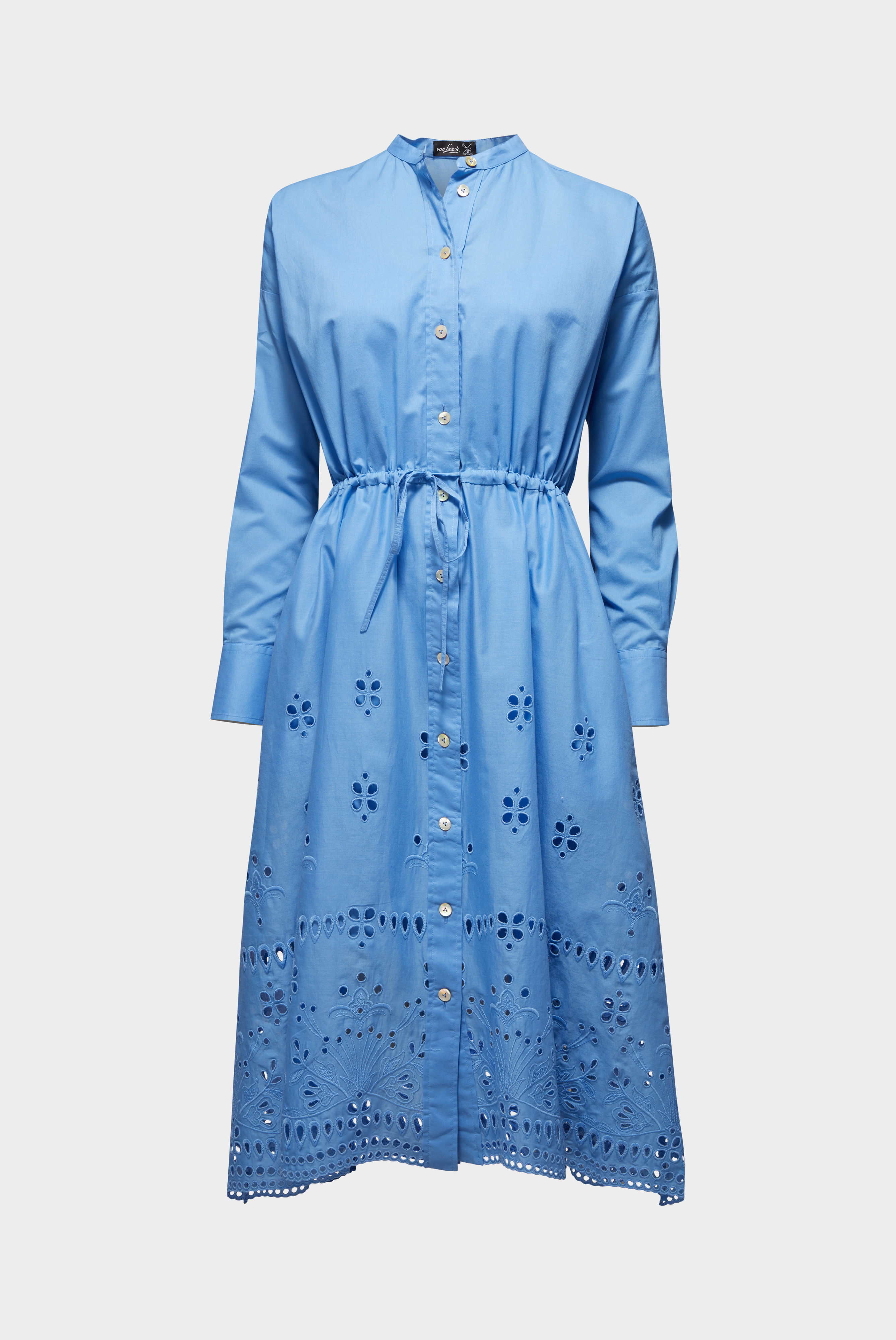 Midi-Kleid mit Lochstickerei günstig online kaufen