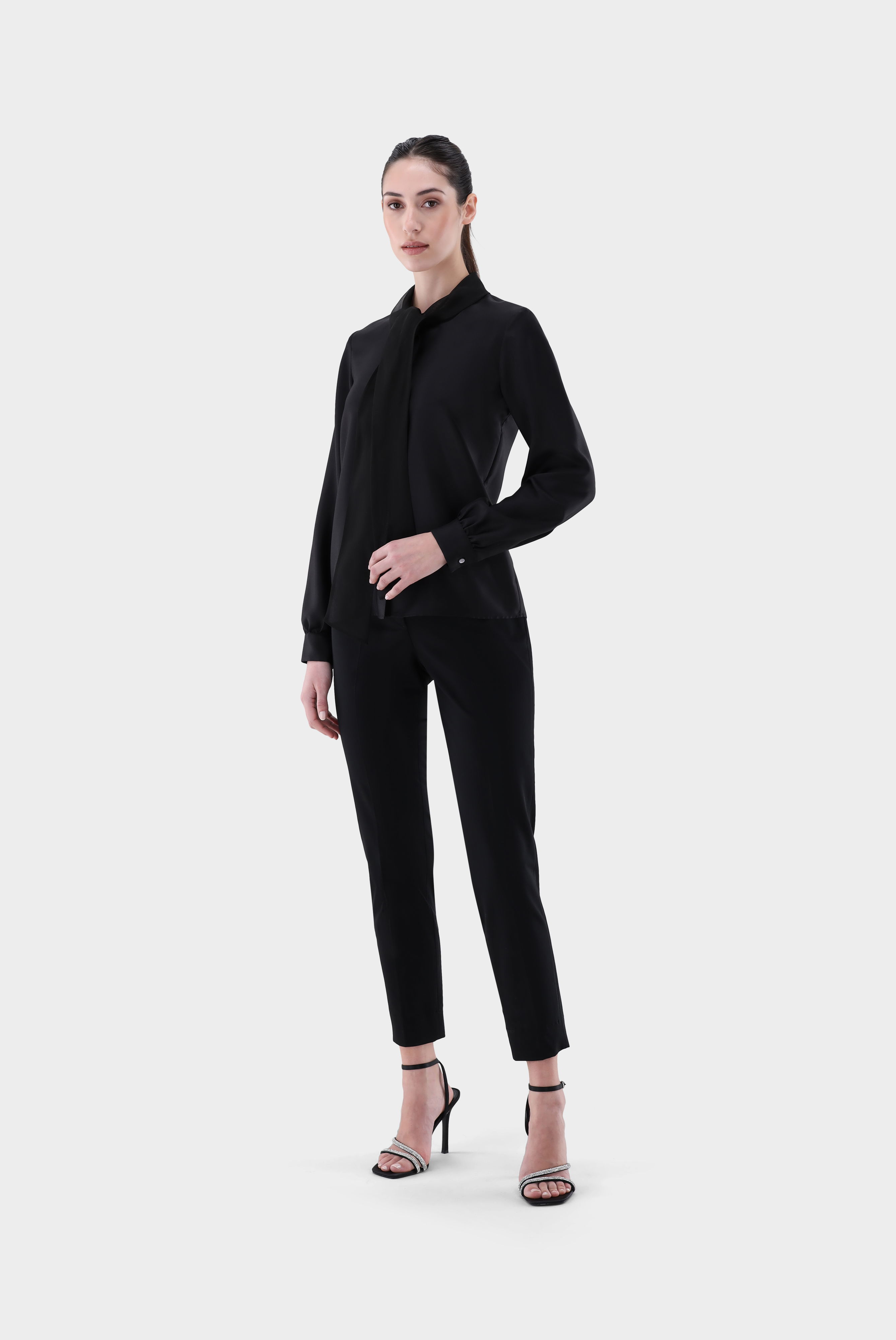 Seidenbluse mit Schluppe Boxy Fit günstig online kaufen