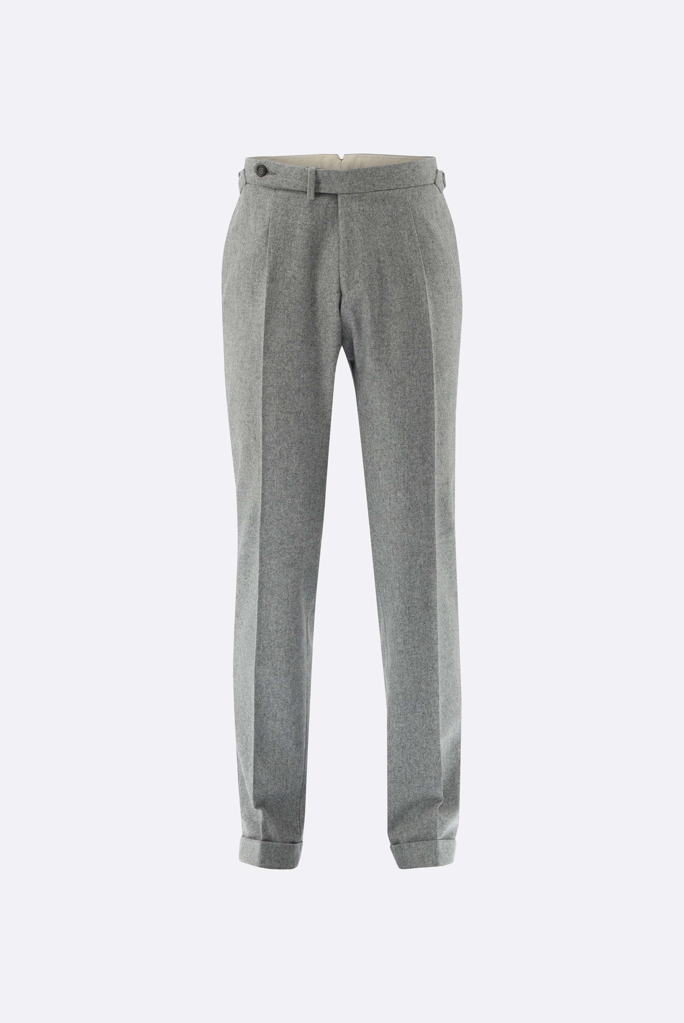 Trousers in Wool Flanell with Pleats