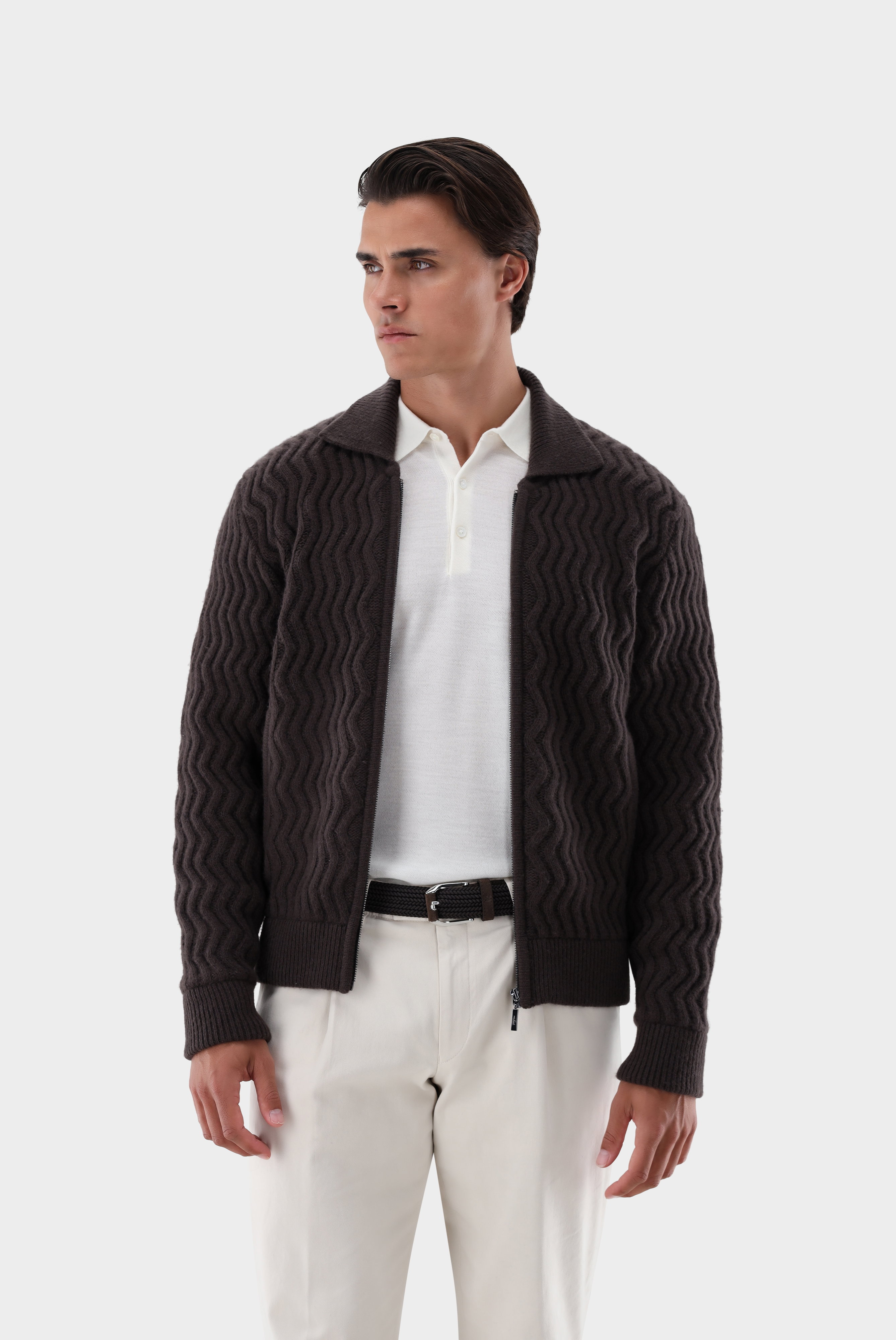 Structured Cardigan in lambswool