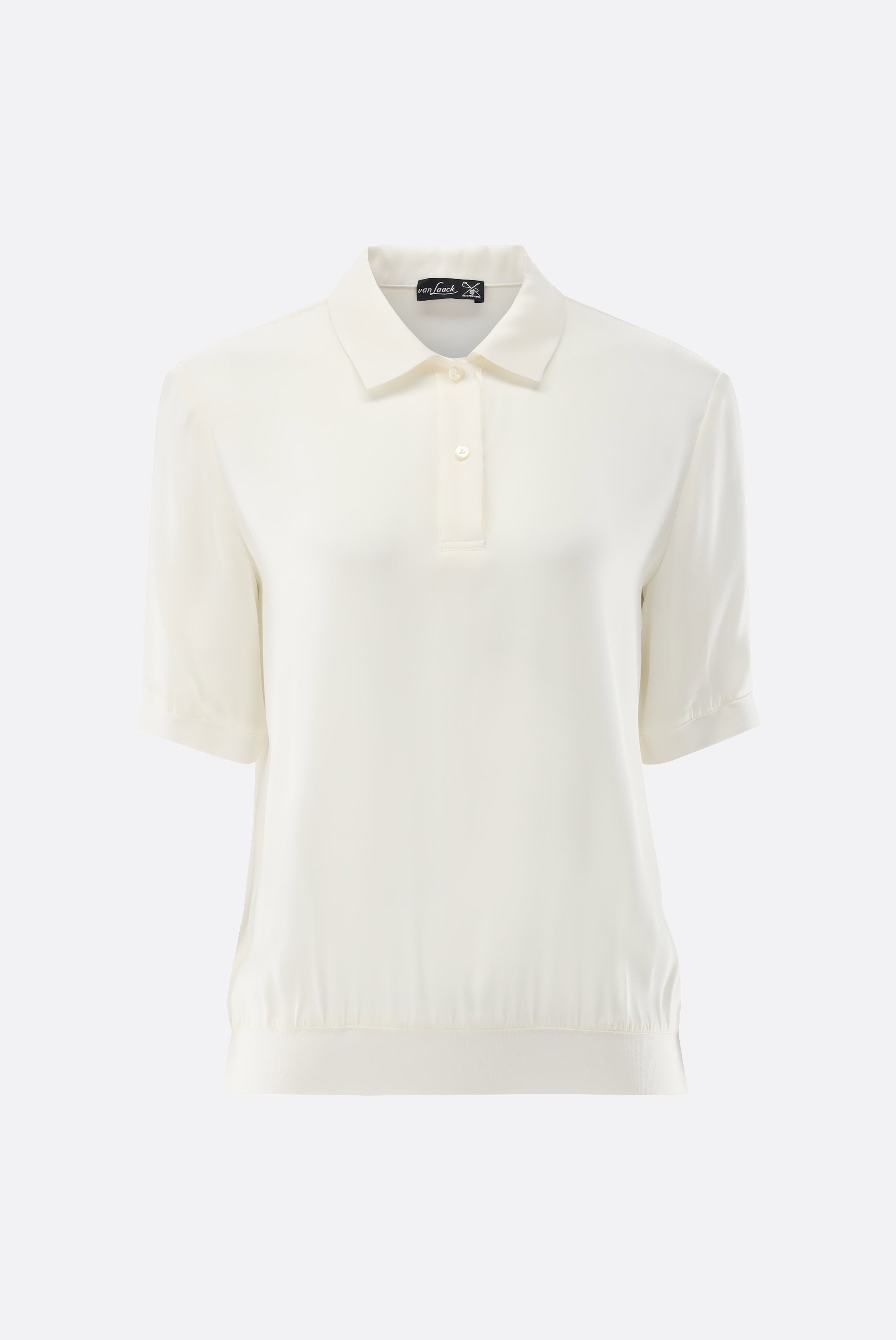 Poloshirt aus Seidensatin