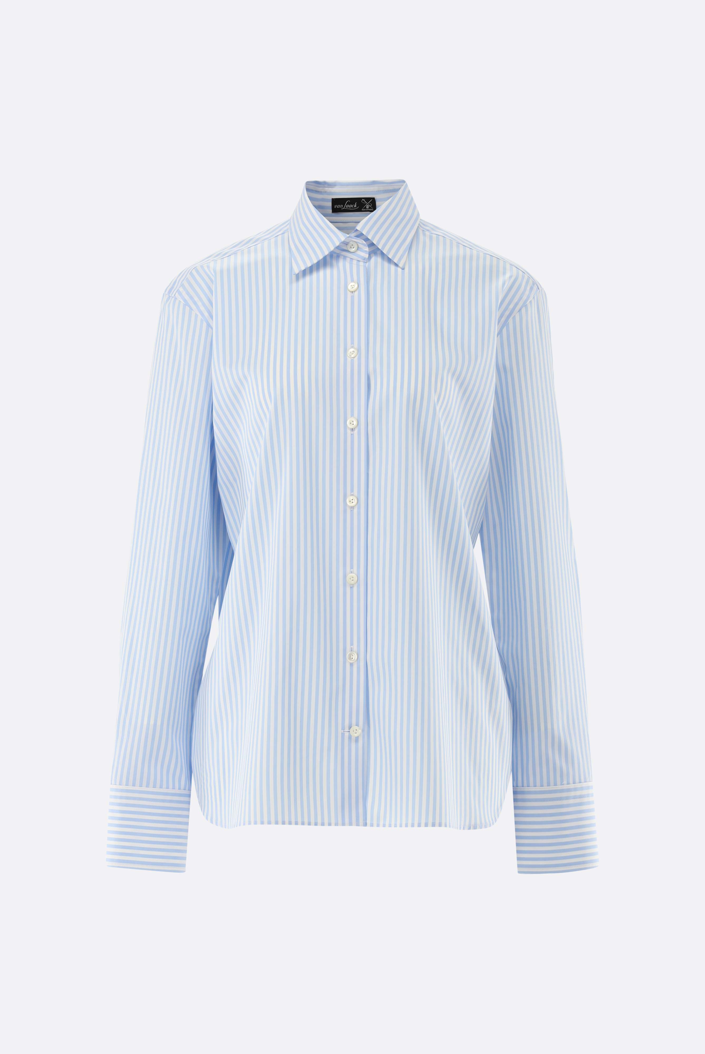 Striped shirt blouse with back yoke