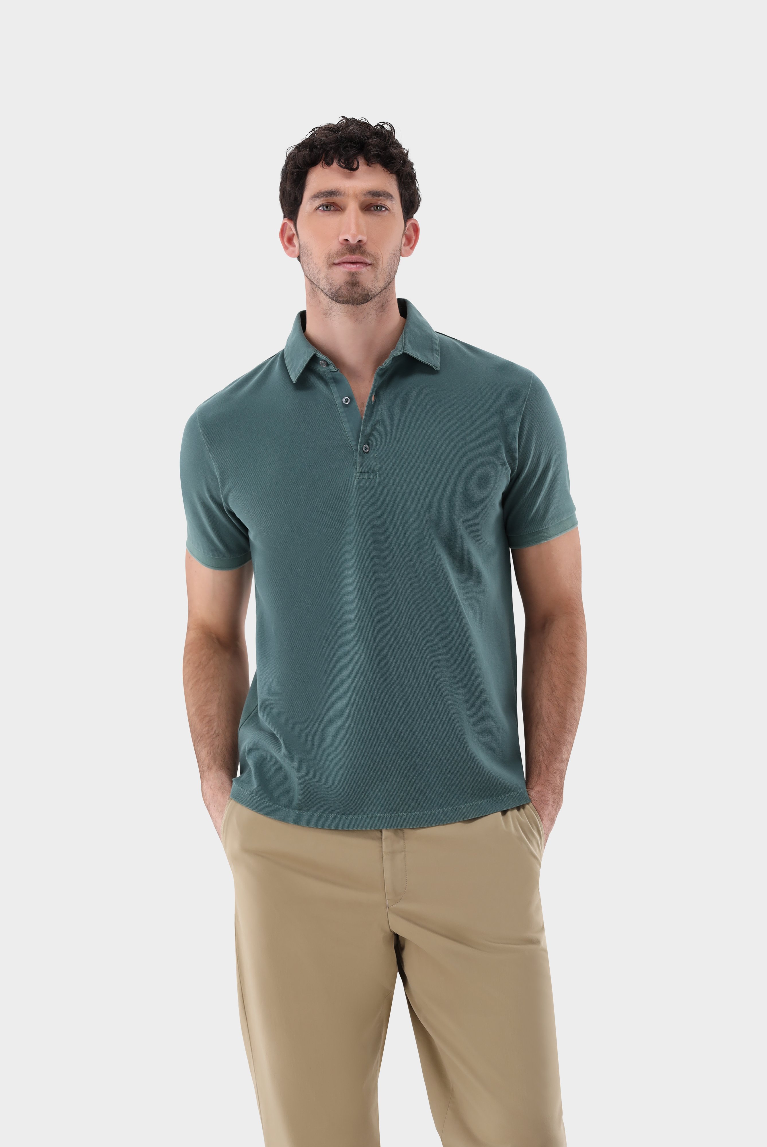 Garment-Dyed Piqué Polo Shirt