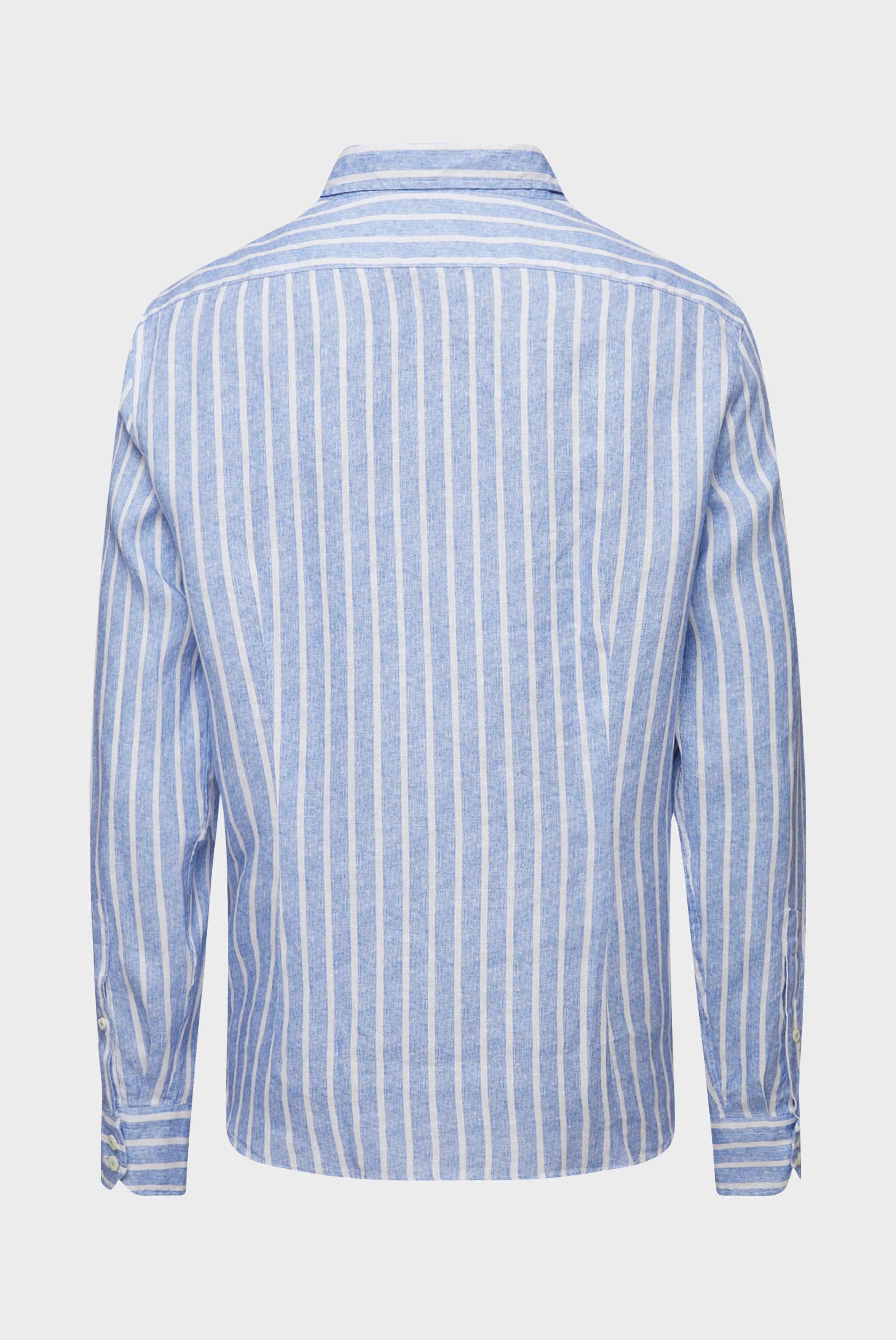 Casual Hemden+Button-Down-Hemd aus Leinen mit Streifendruck+20.2013.MB.170238.760.40