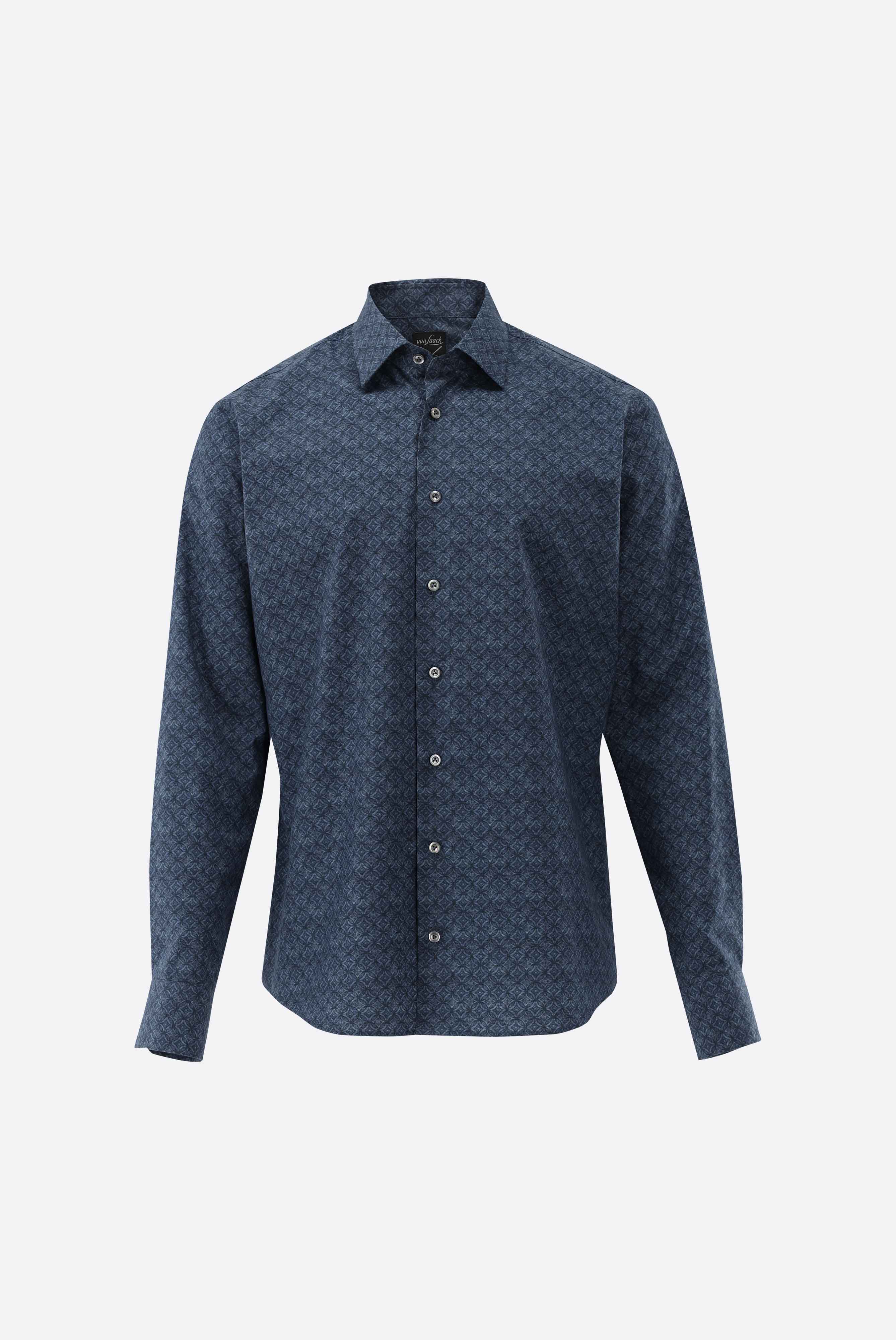 Hemd mit Medaillon Druck Slim Fit günstig online kaufen
