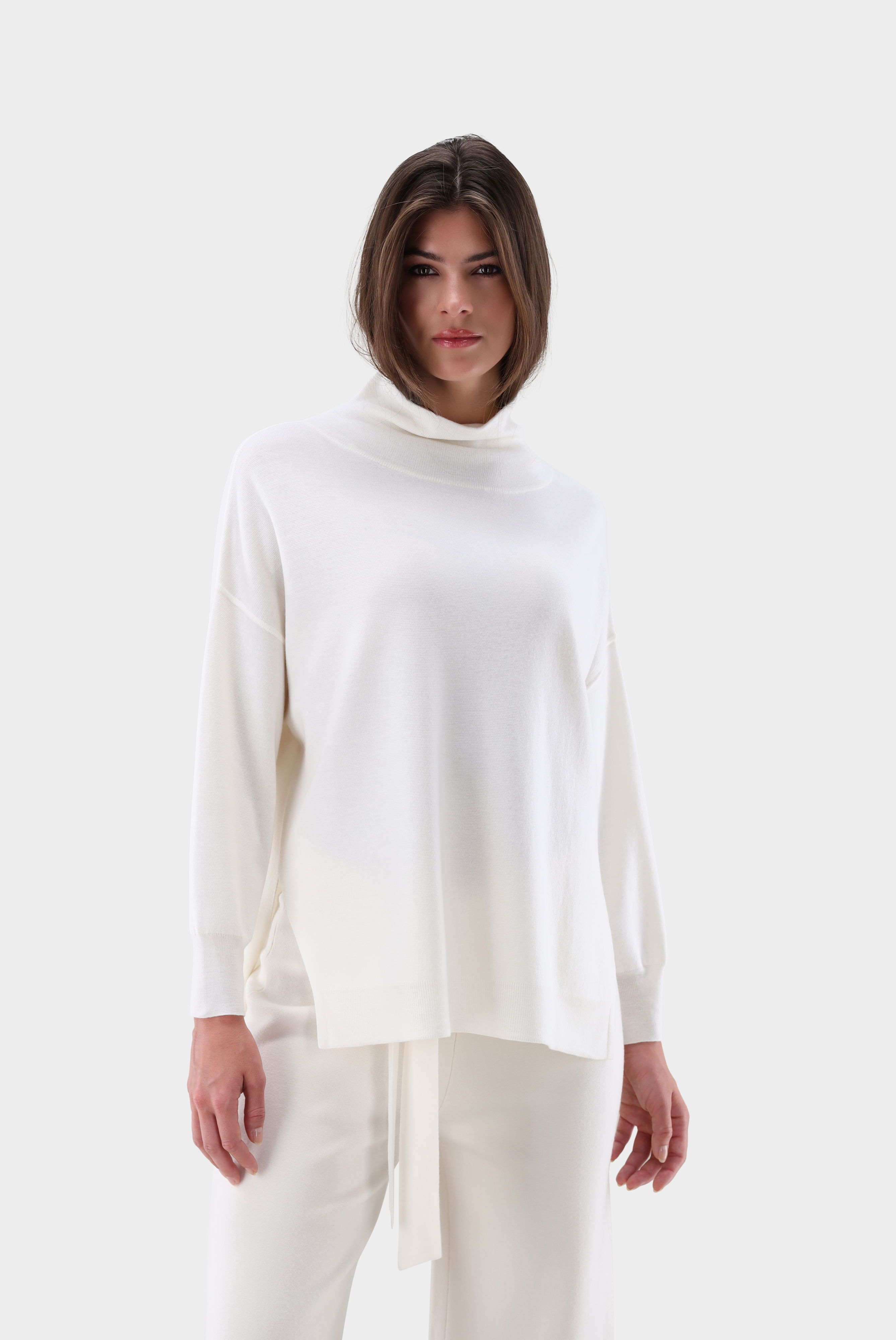 Rollkragenpullover oversized aus Merinowolle