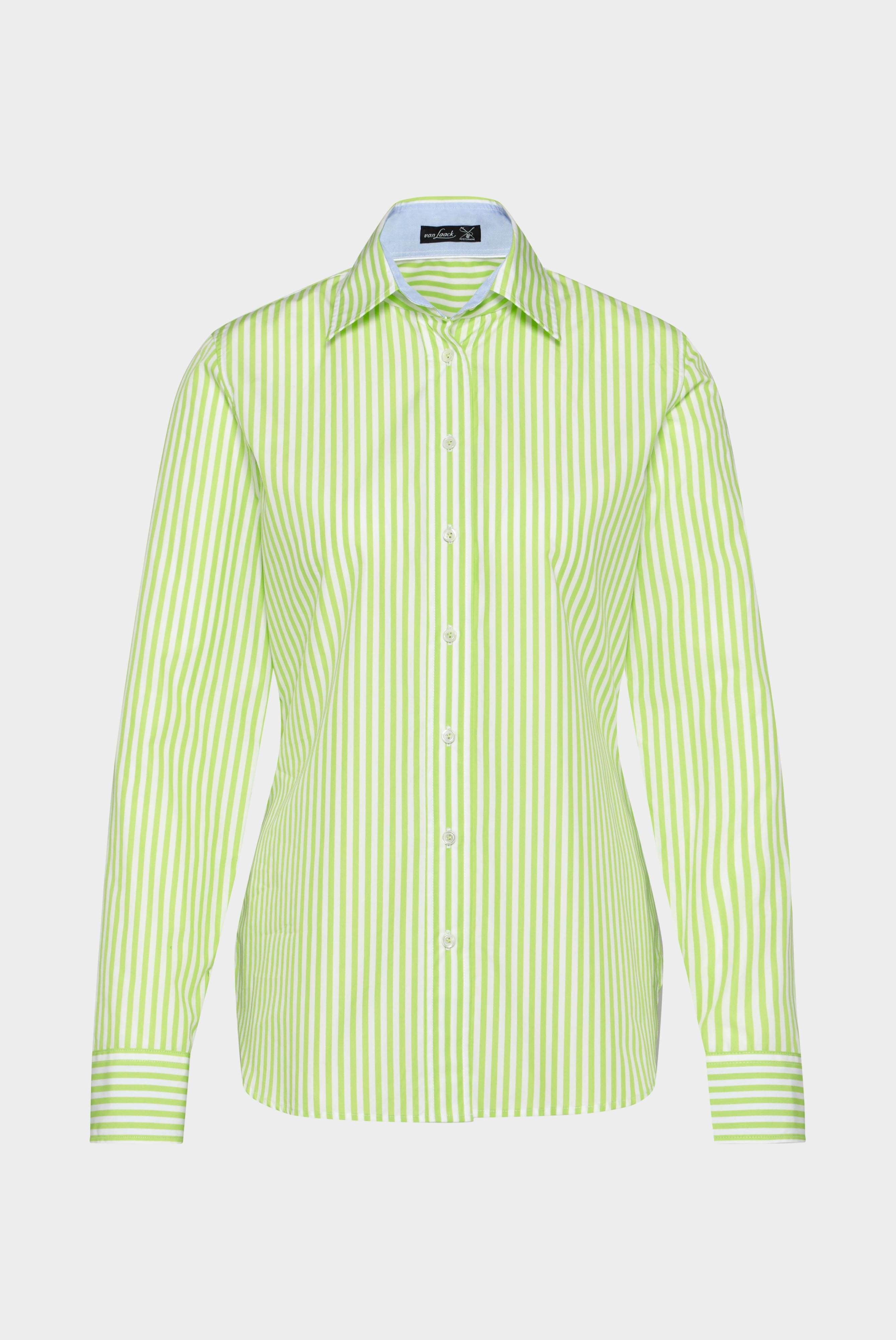 Shirt blouse with contrasting details striped