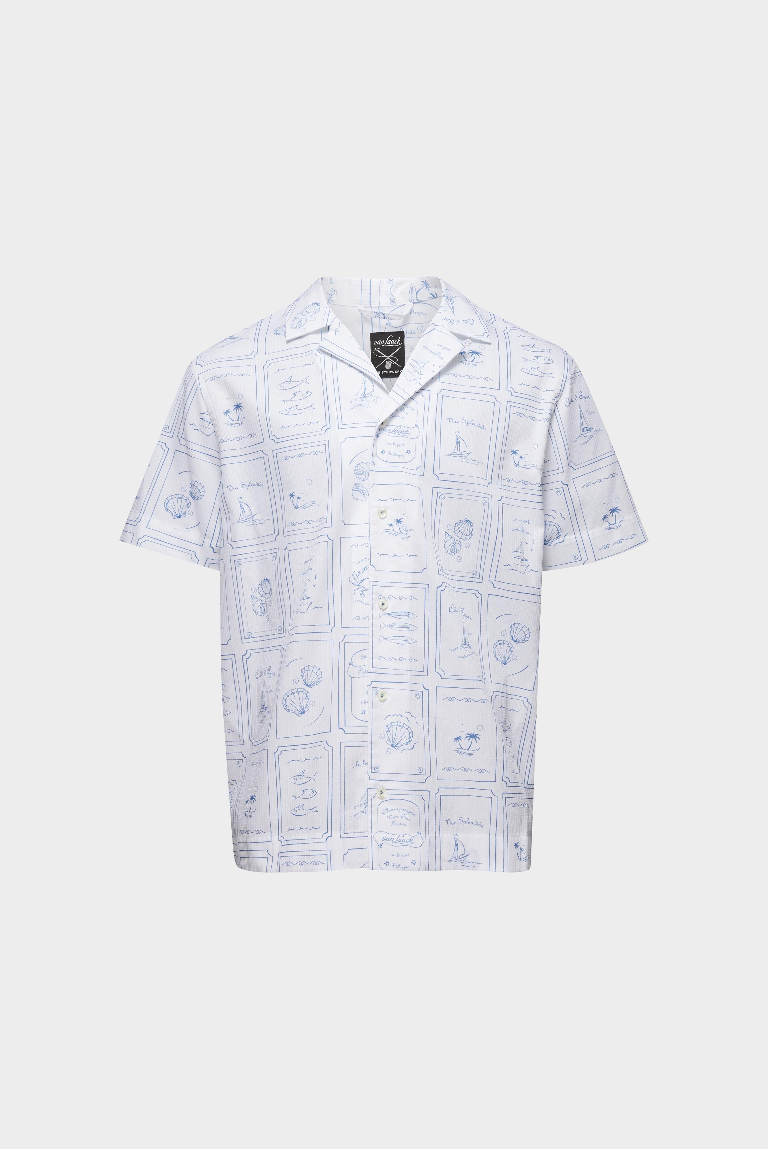 Casual Hemden+Kurzarm Hemd mit Reverskragen und Druck+20.2075.RD.172041.007.S