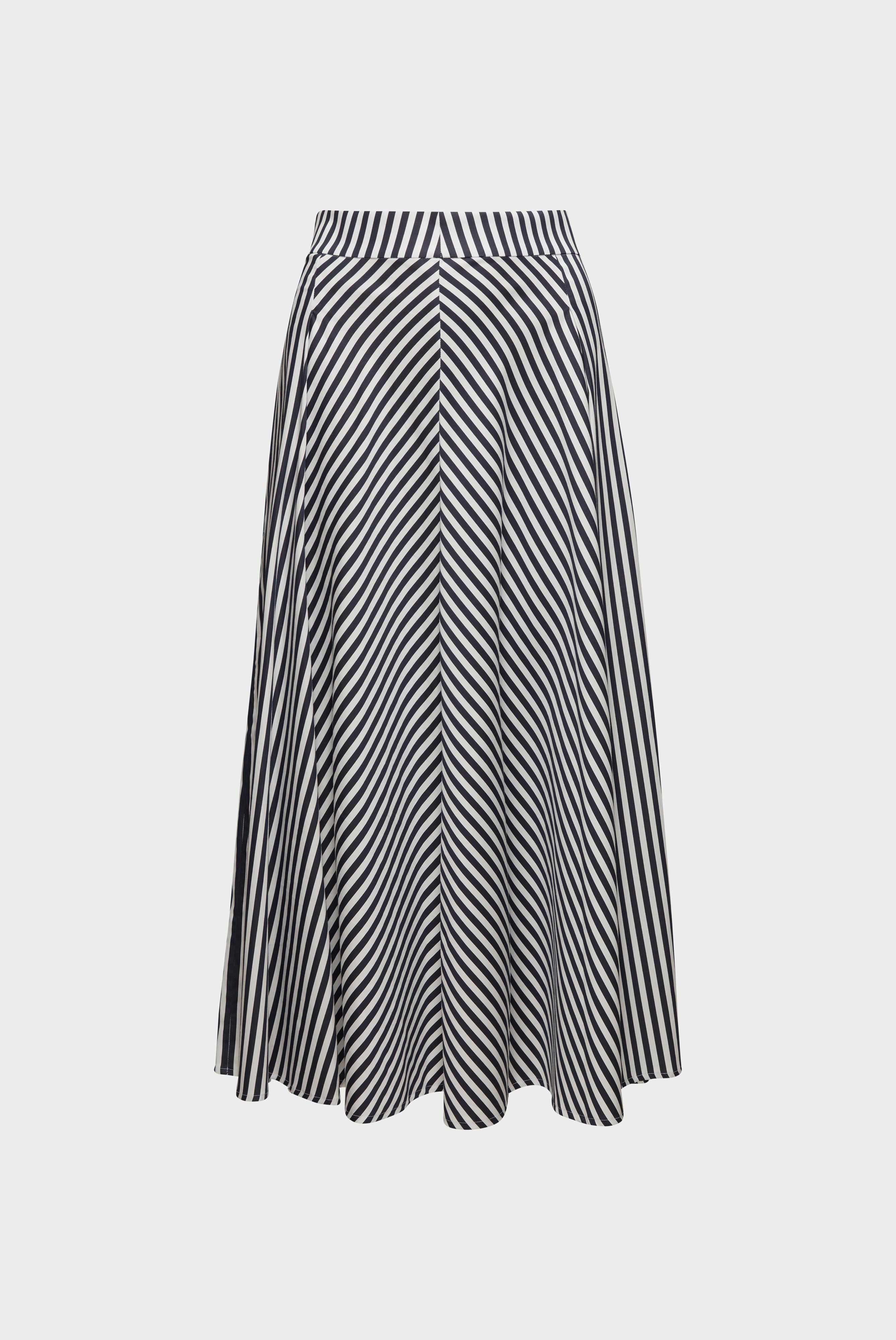 Dresses & Skirts+Skirt in Cotton Stretch with Stripe Pattern+05.659A..171959.790.36