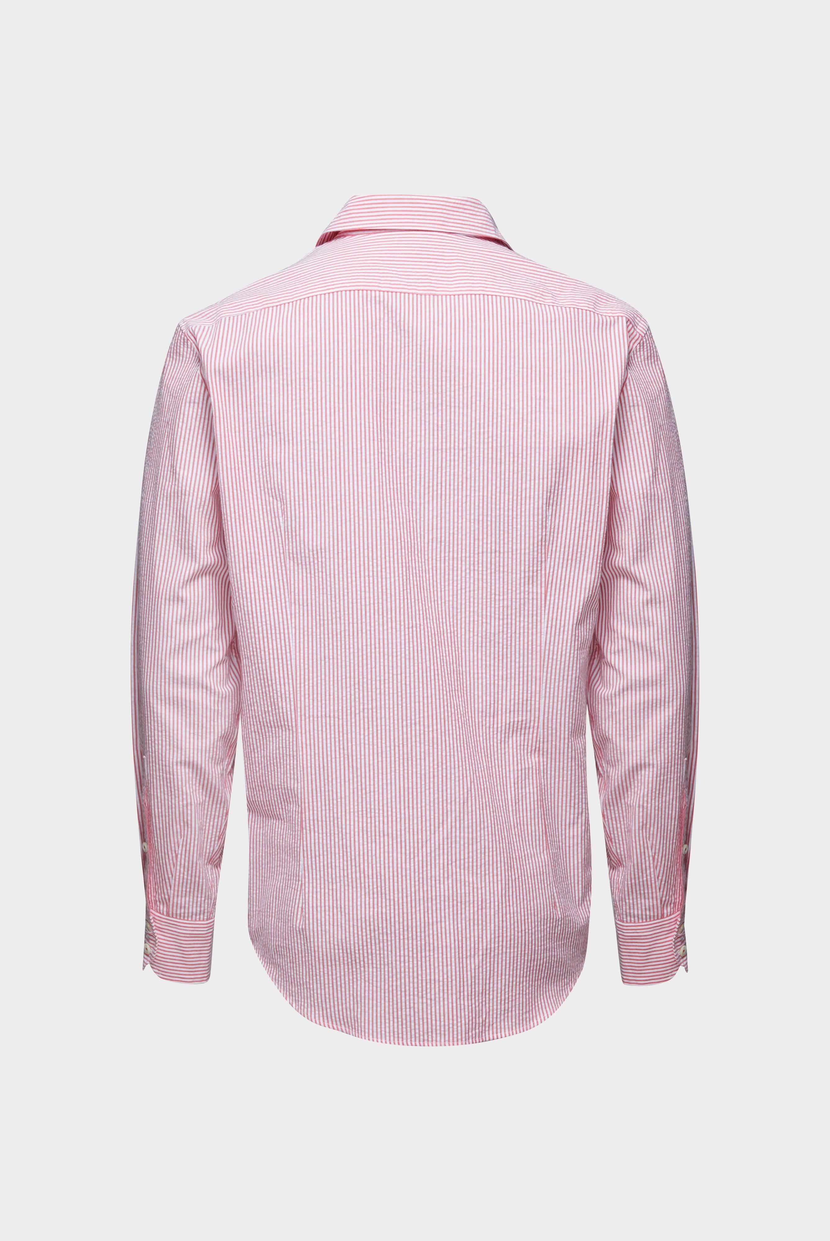 Casual Shirts+Striped Cotton Seersucker Shirt Tailor Fit+20.2011.AV.151054.550.40