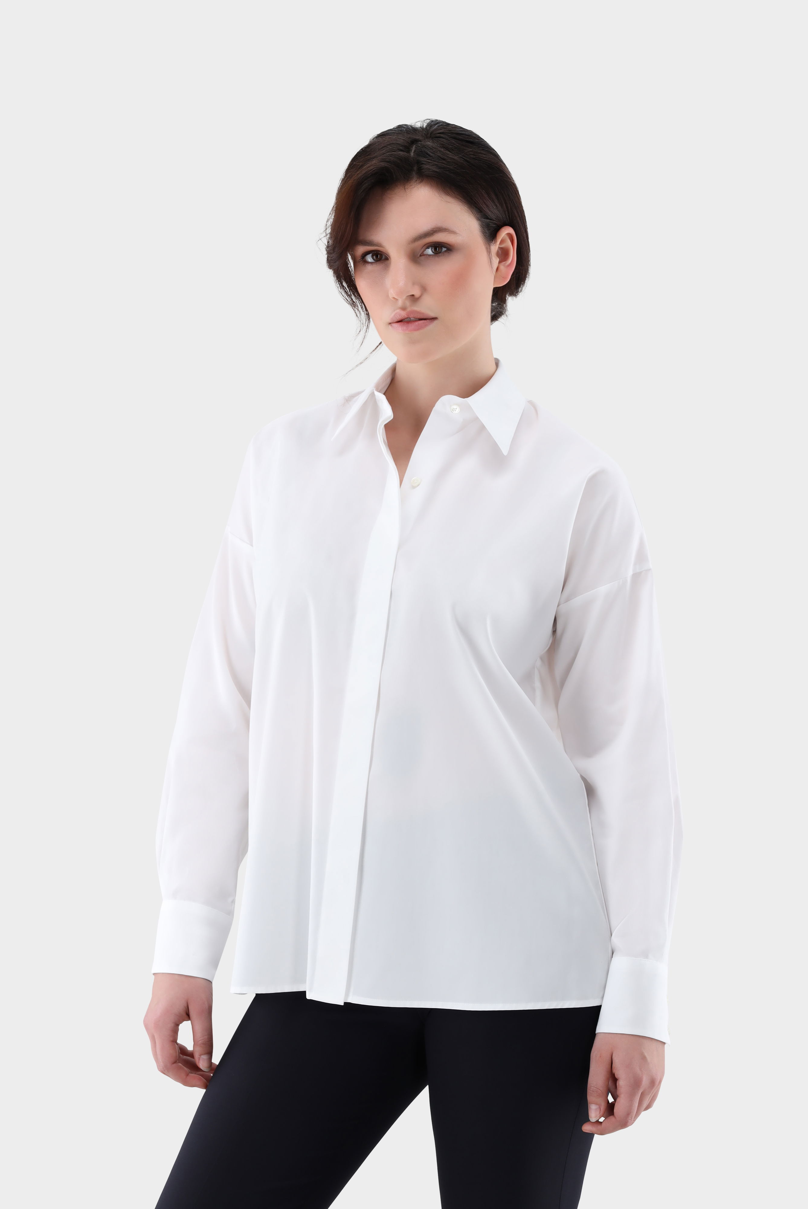 Hemdbluse aus Popeline