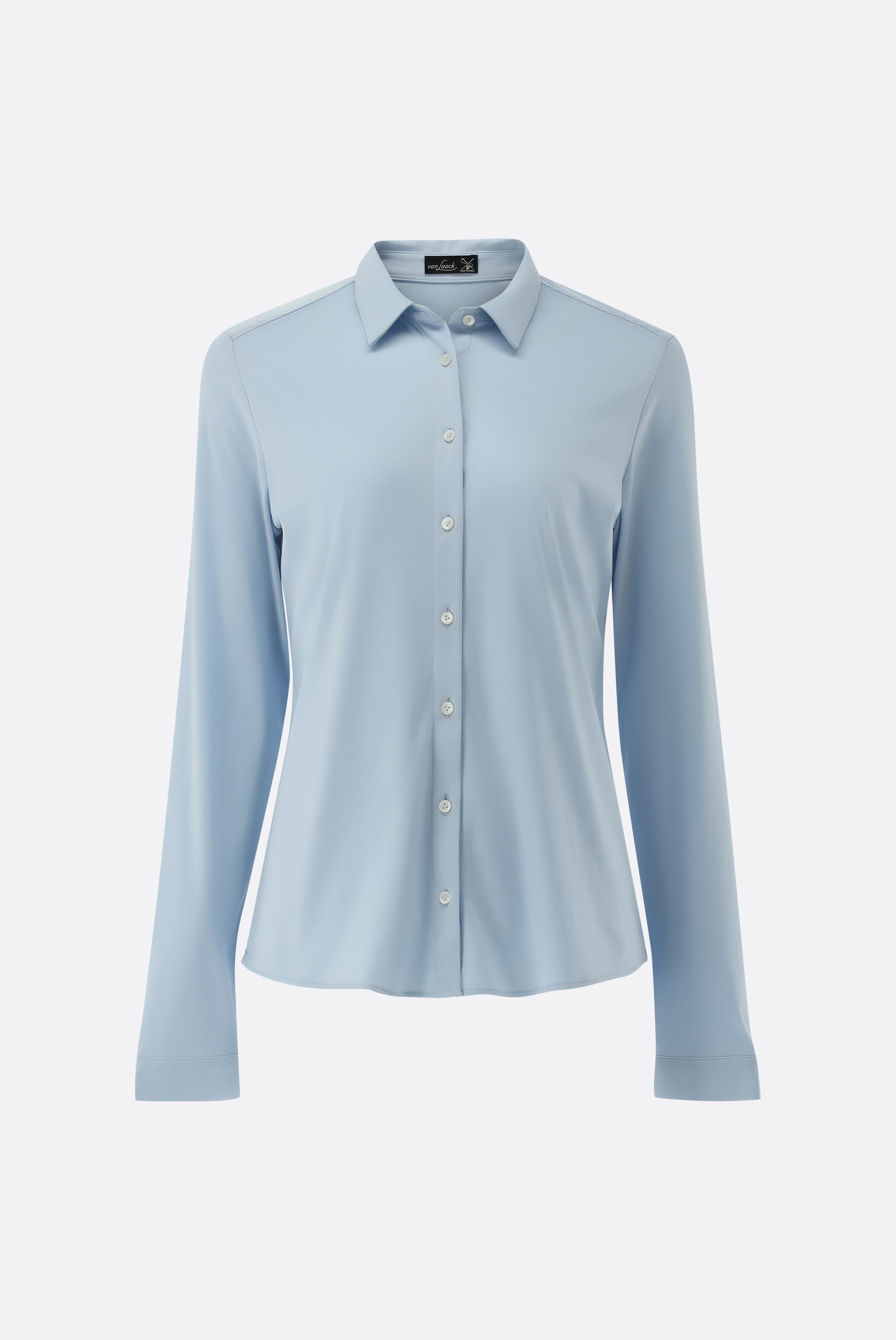 Taillierte Jersey Hemdbluse günstig online kaufen