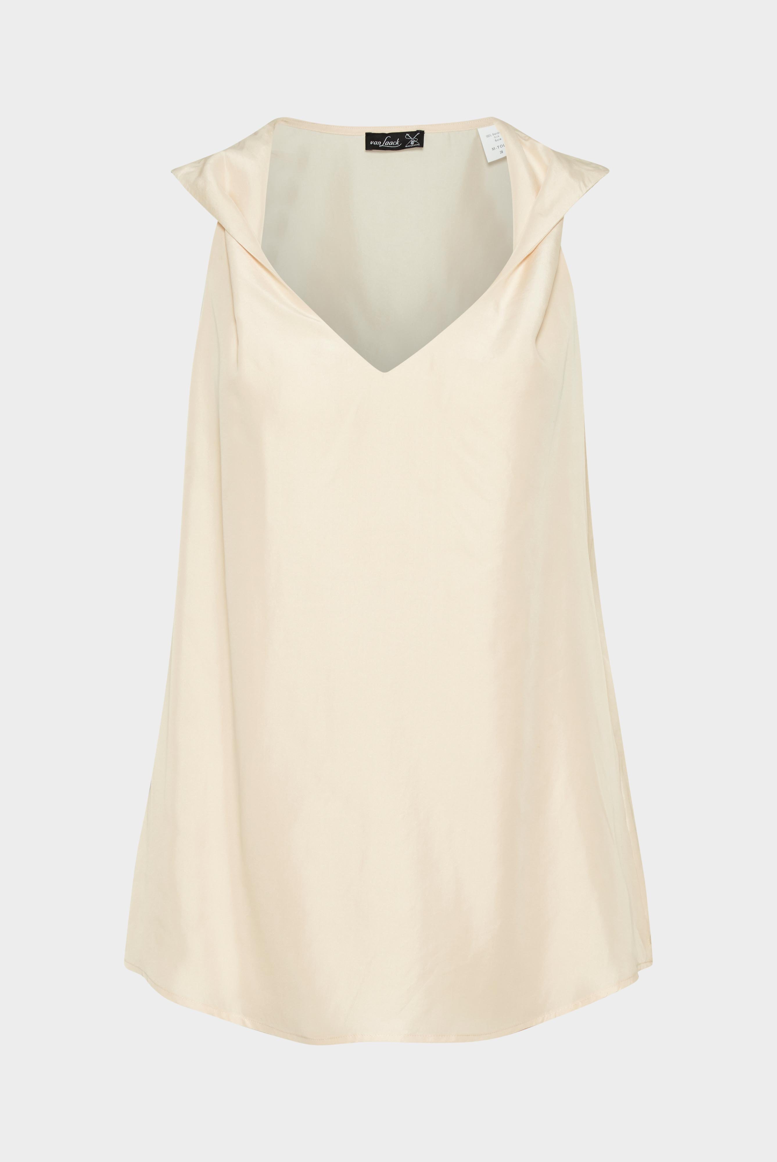 Casual Blouses+Sleeveless blouse in dark habotai silk+05.526A..155530.310.42